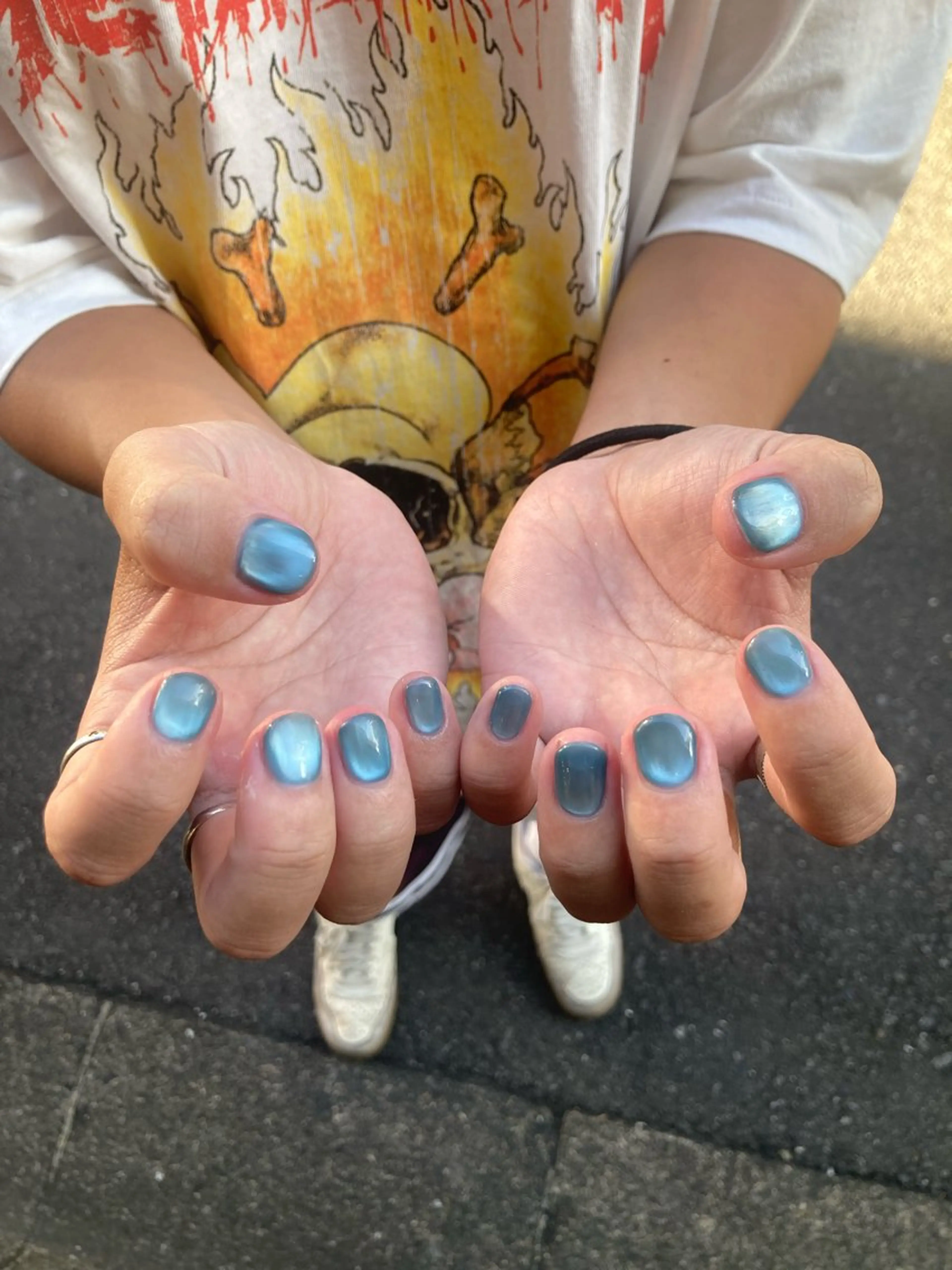 ネイル マグネットネイル ワンカラーネイル CHAFF 水口のネイルデザイン