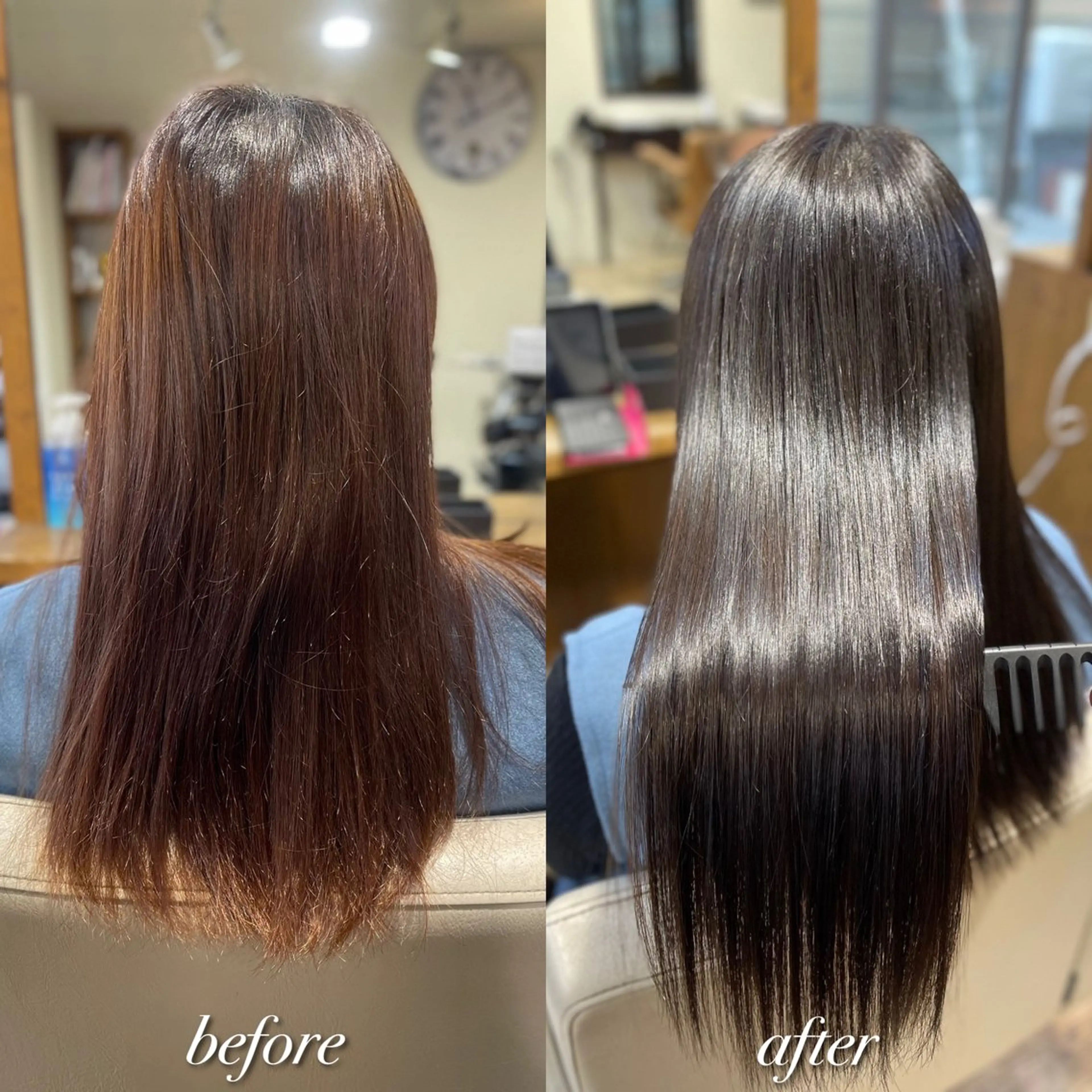 セミロング カラー 髪質改善 縮毛矯正 髪質改善縮毛矯正 💍谷口克也のヘアスタイル