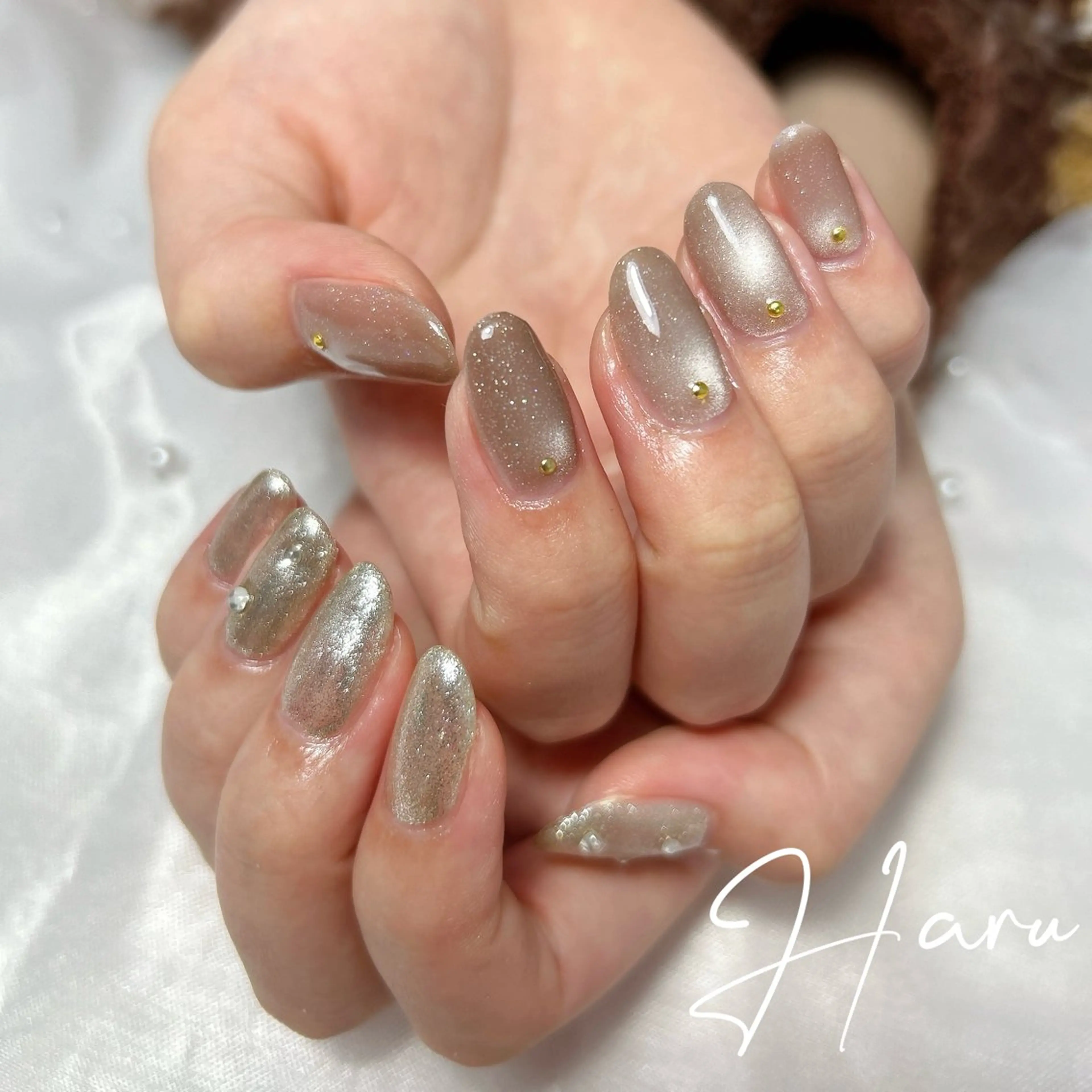 ネイル ゴールド Haru .mのネイルデザイン