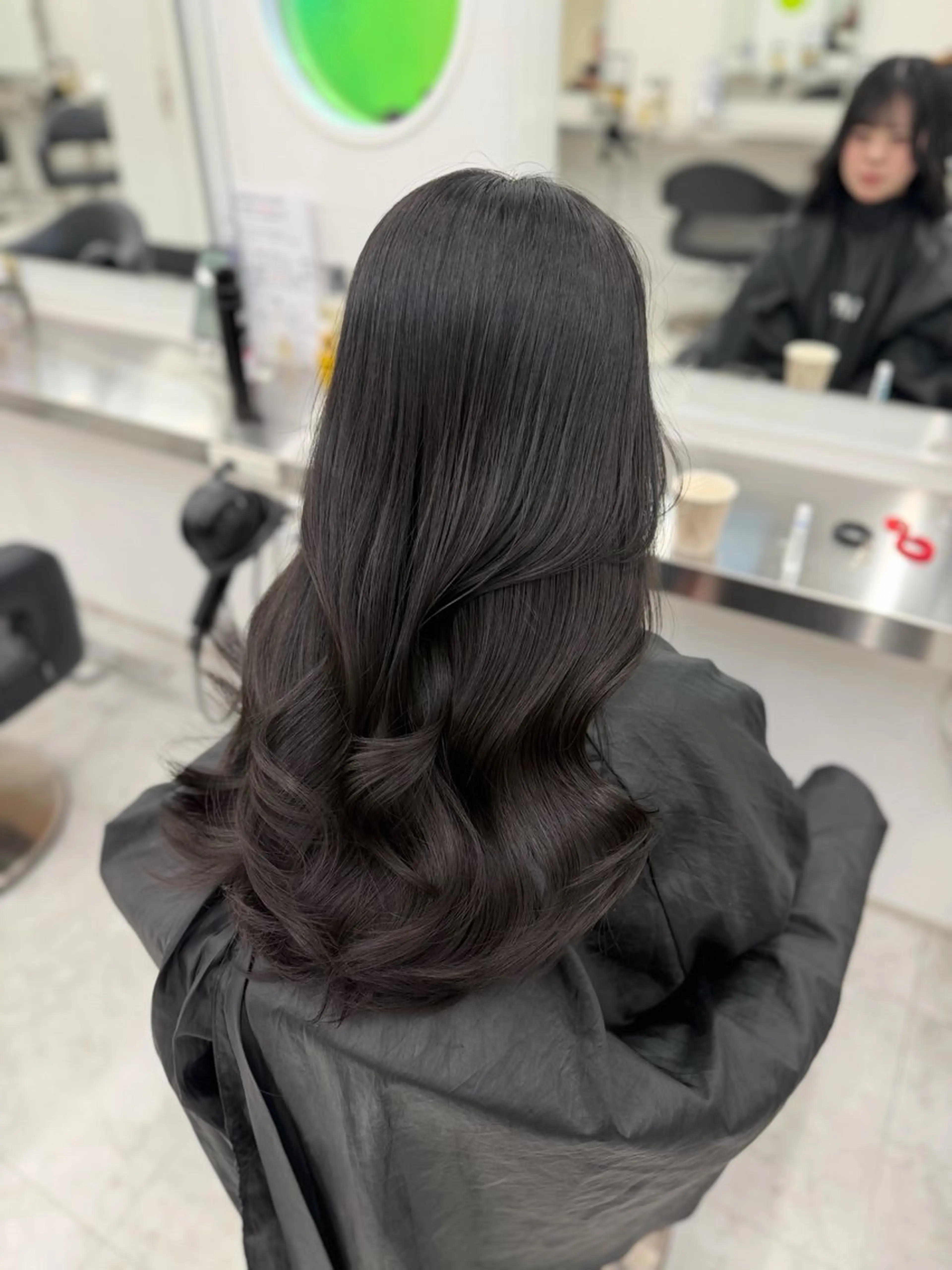 ロング カラー カット ヘアカラー 韓国風暗髪ヘア🤍 🫧MIREIのヘアスタイル