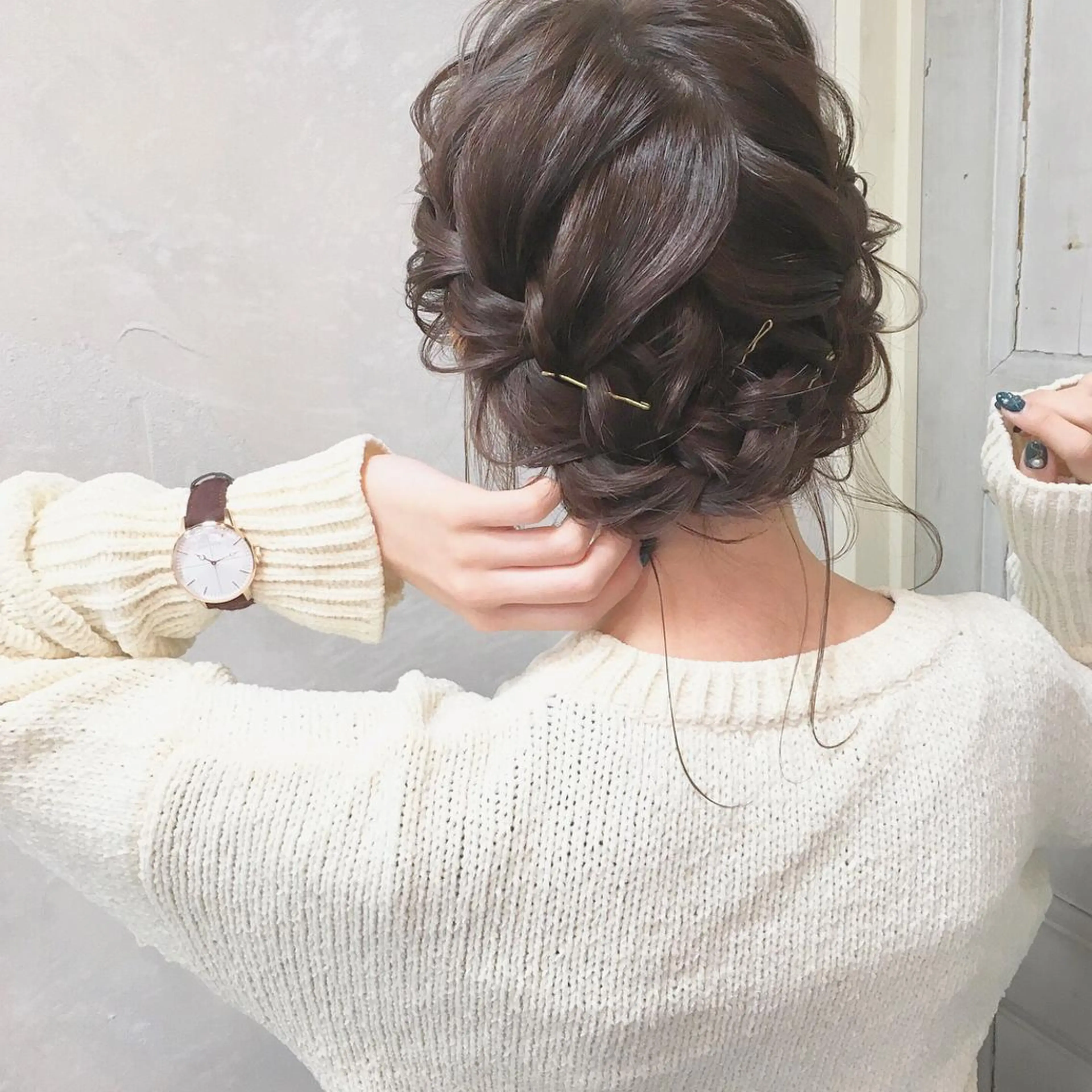 セミロング カラー ヘアアレンジ 簡単アレンジ autre所属・大久保 ひでなりのヘアスタイル