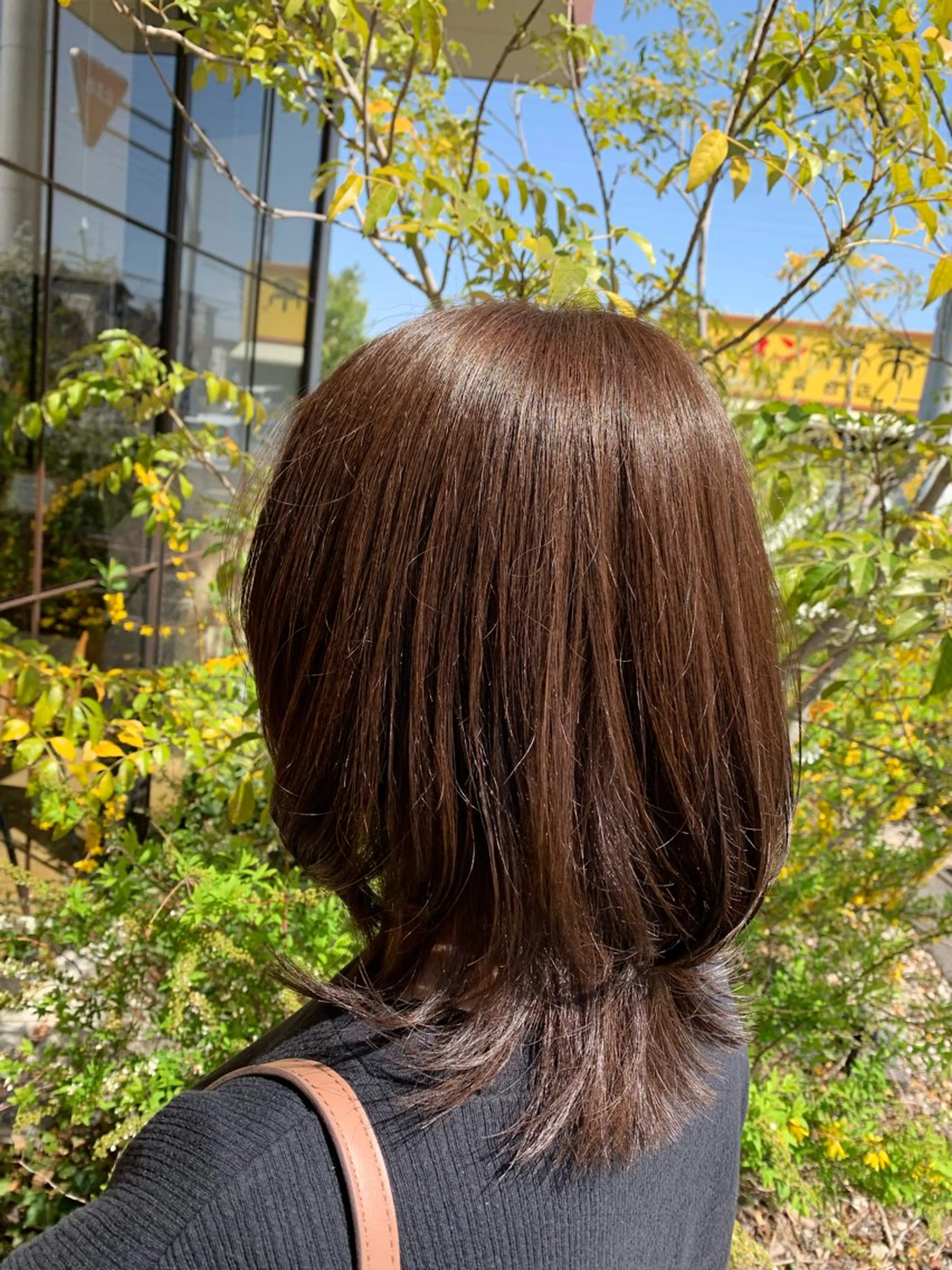 ミディアム カラー ブラウンカラー 礒谷 夏帆のヘアスタイル