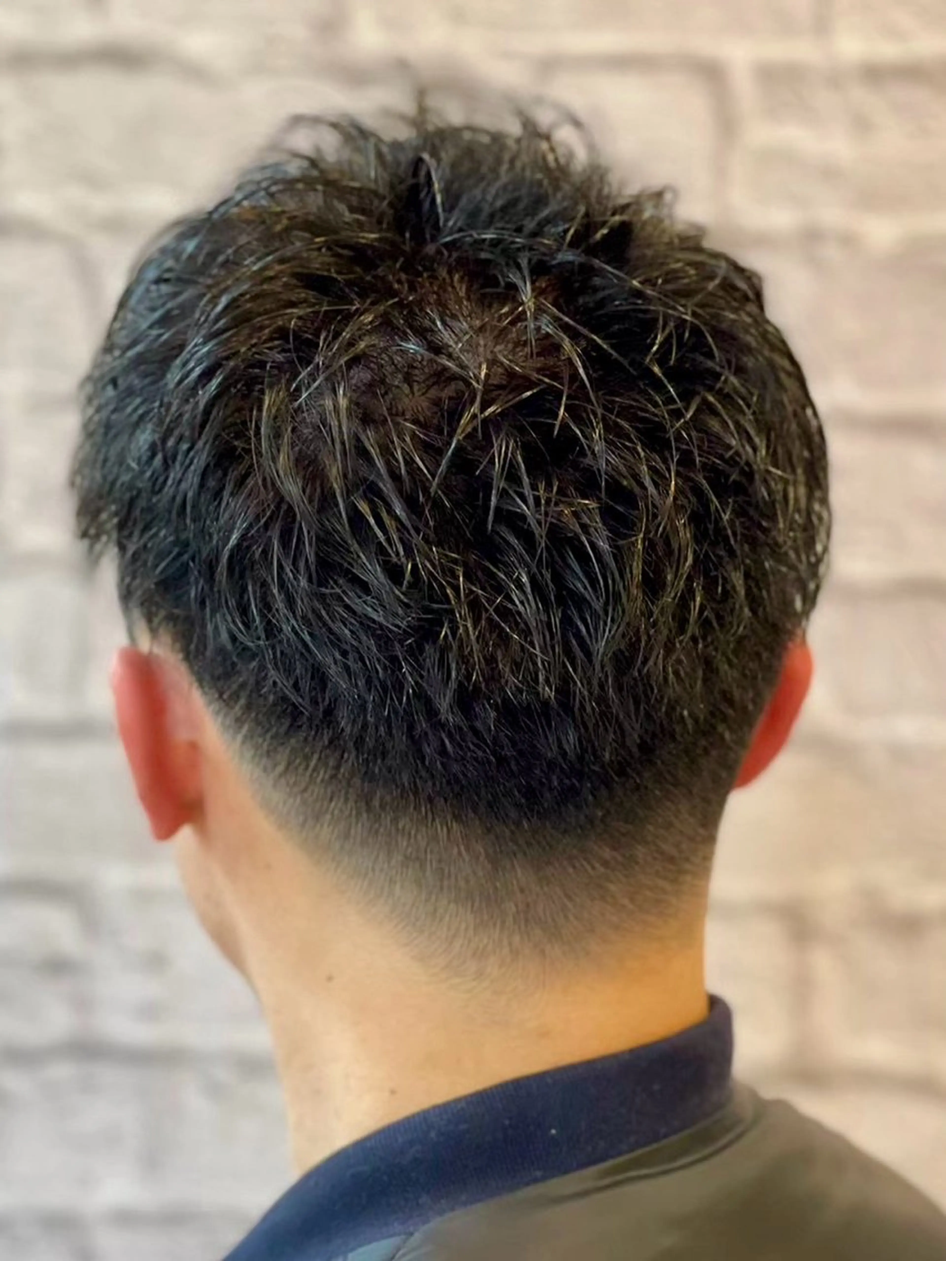 ショート パーマ ヘアアレンジ メンズ キッズ 子どものヘアアレンジ アップバング センターパート ダウンパーマ フェードカット カット ヘアセット メンズカット/パーマ 山崎航平💈のヘアスタイル