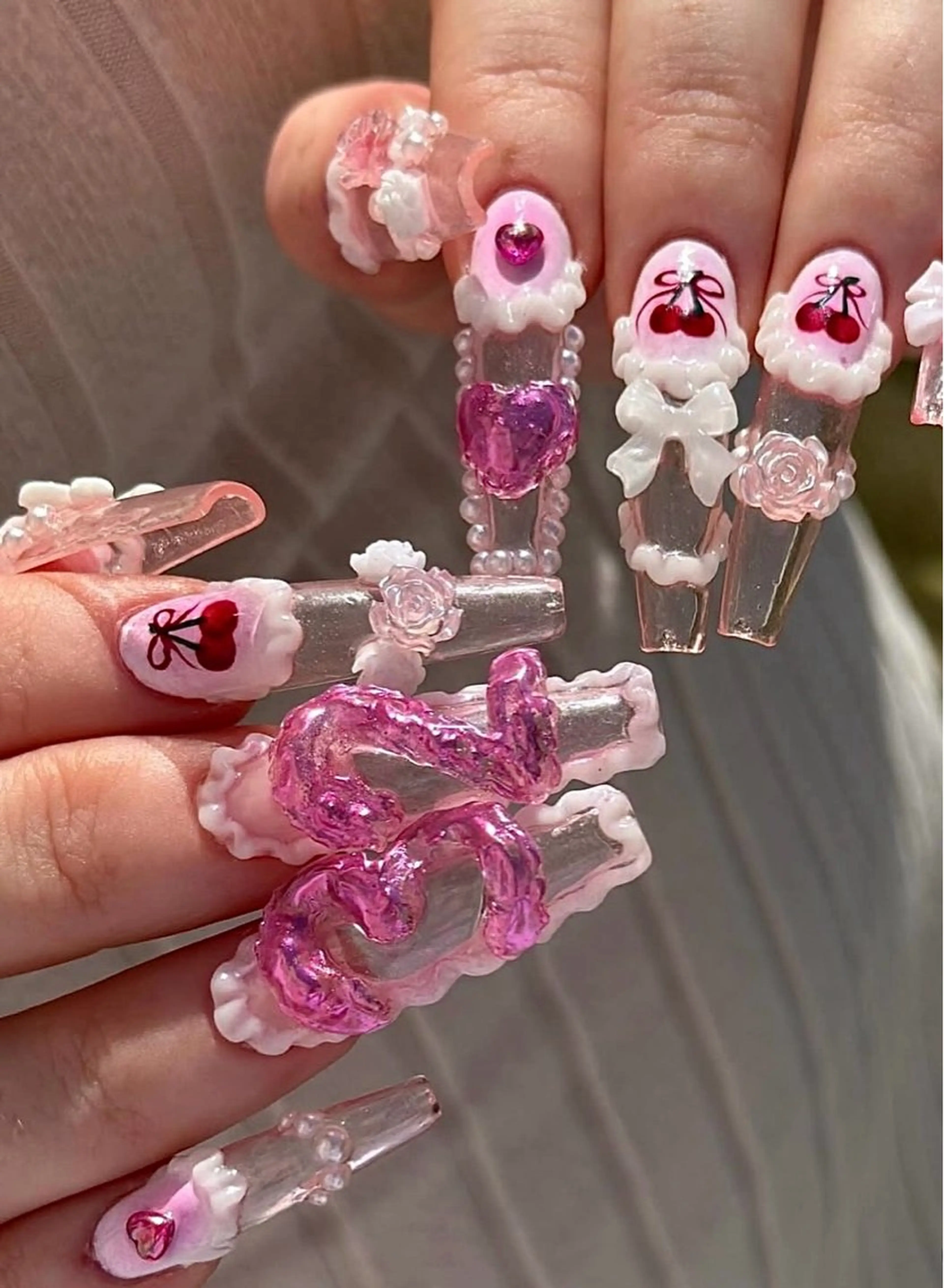 ネイル アートネイル フレンチネイル ジェルネイル 韓国ネイル ミラーネイル ハンドネイル Rin Nail 新大久保店のネイルデザイン