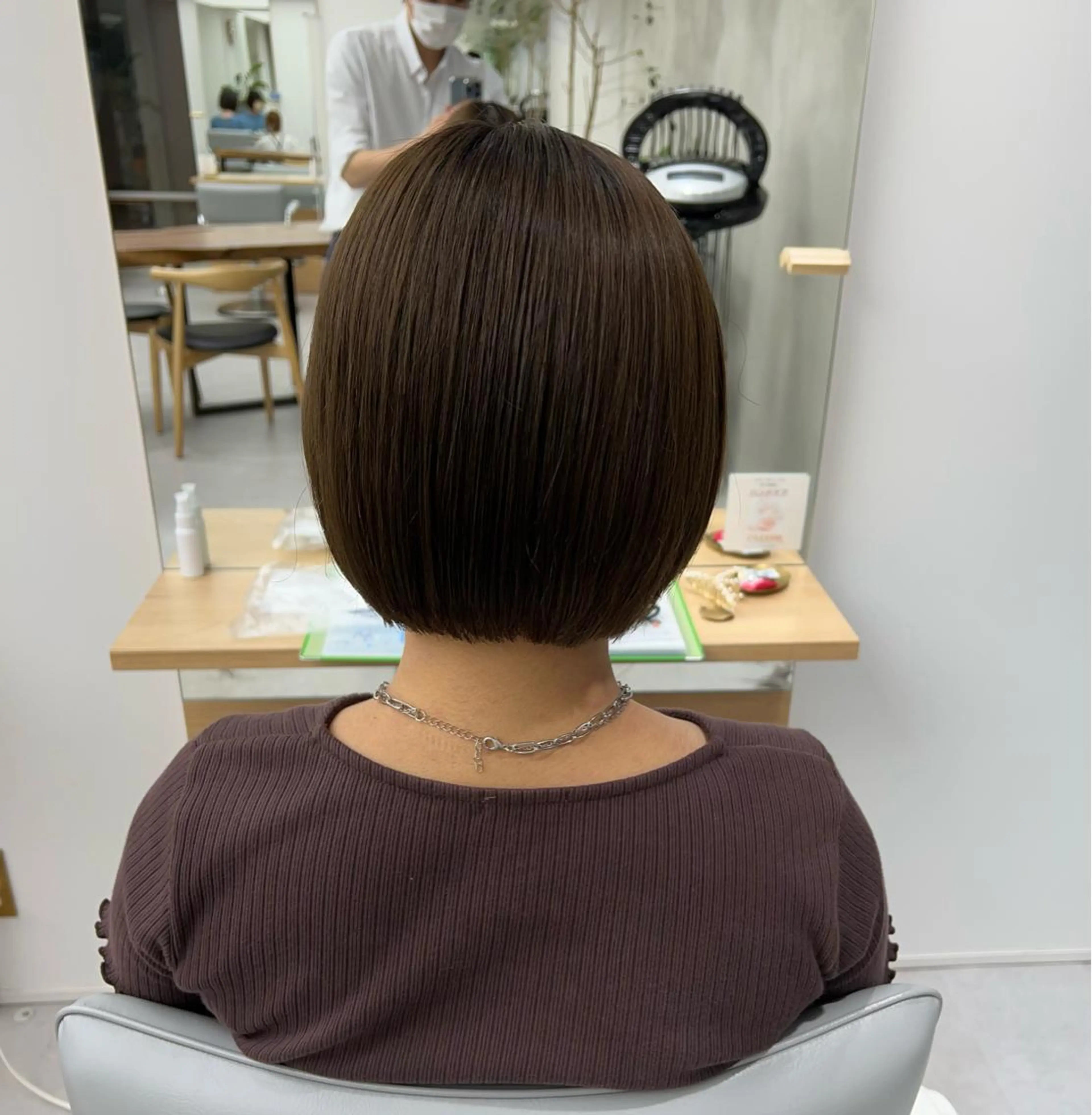 ショート カラー 丸みショート ショートヘア カット ヘアカラー トリートメント 【くせ毛さんのお悩み 解決🍀】栗橋のヘアスタイル