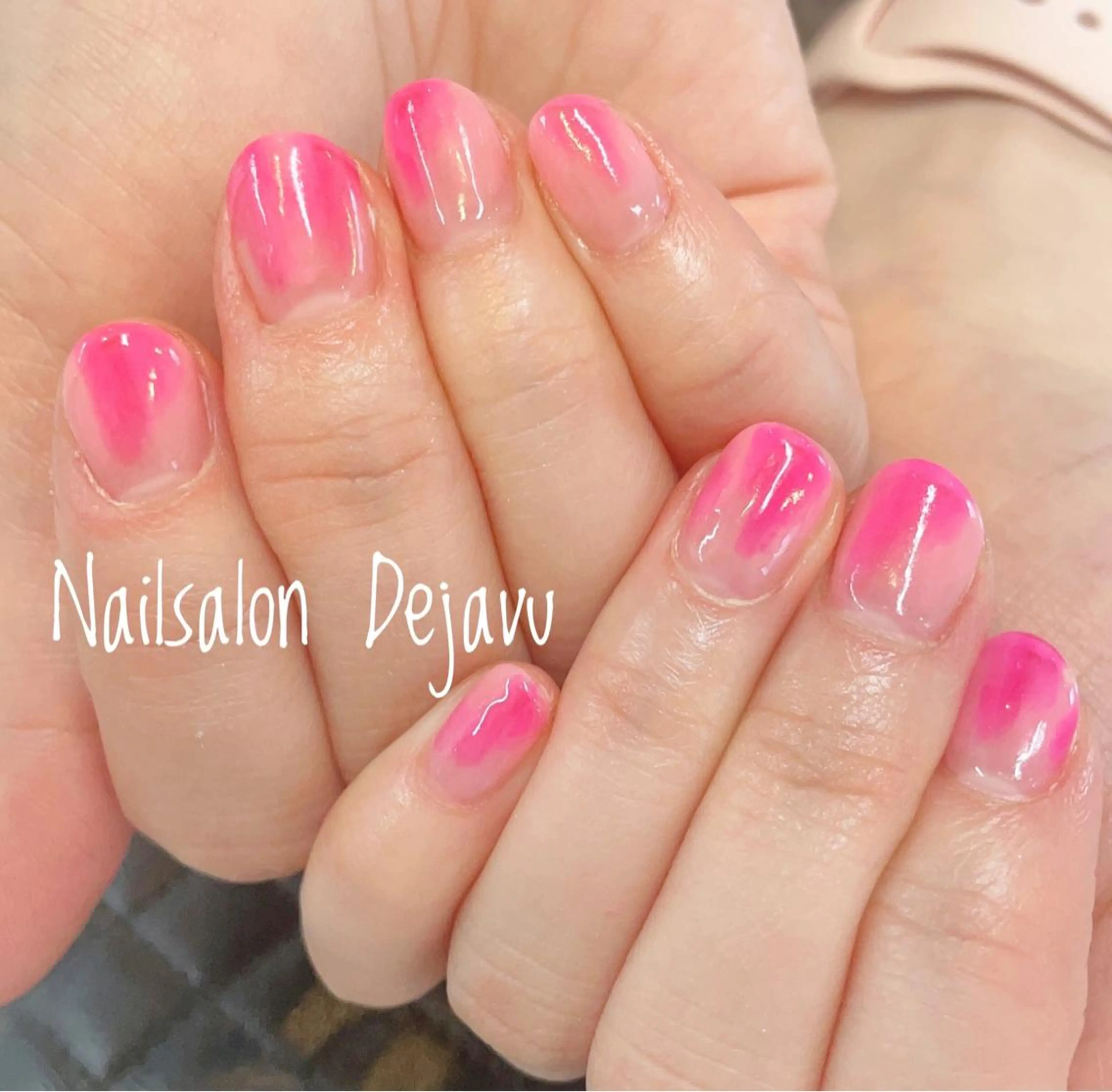ネイル クリアネイル ピンク 春ネイル ハンドネイル Nailsalon Dejavu  Yokosuka所属・Nailsalon Dejavuのネイルデザイン