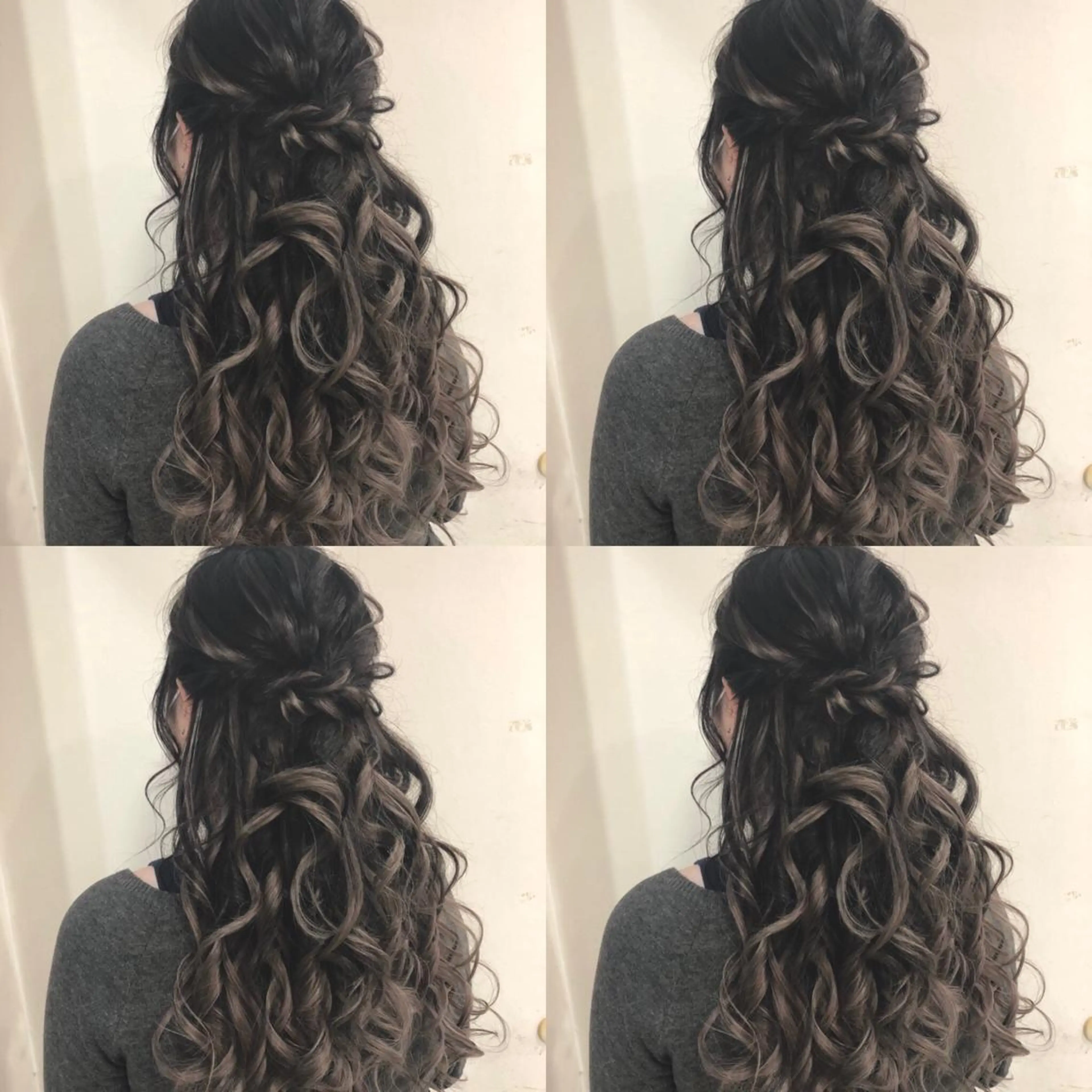 ロング カラー ヘアアレンジ ハーフアップ 🌷MAYU 🌷のヘアスタイル