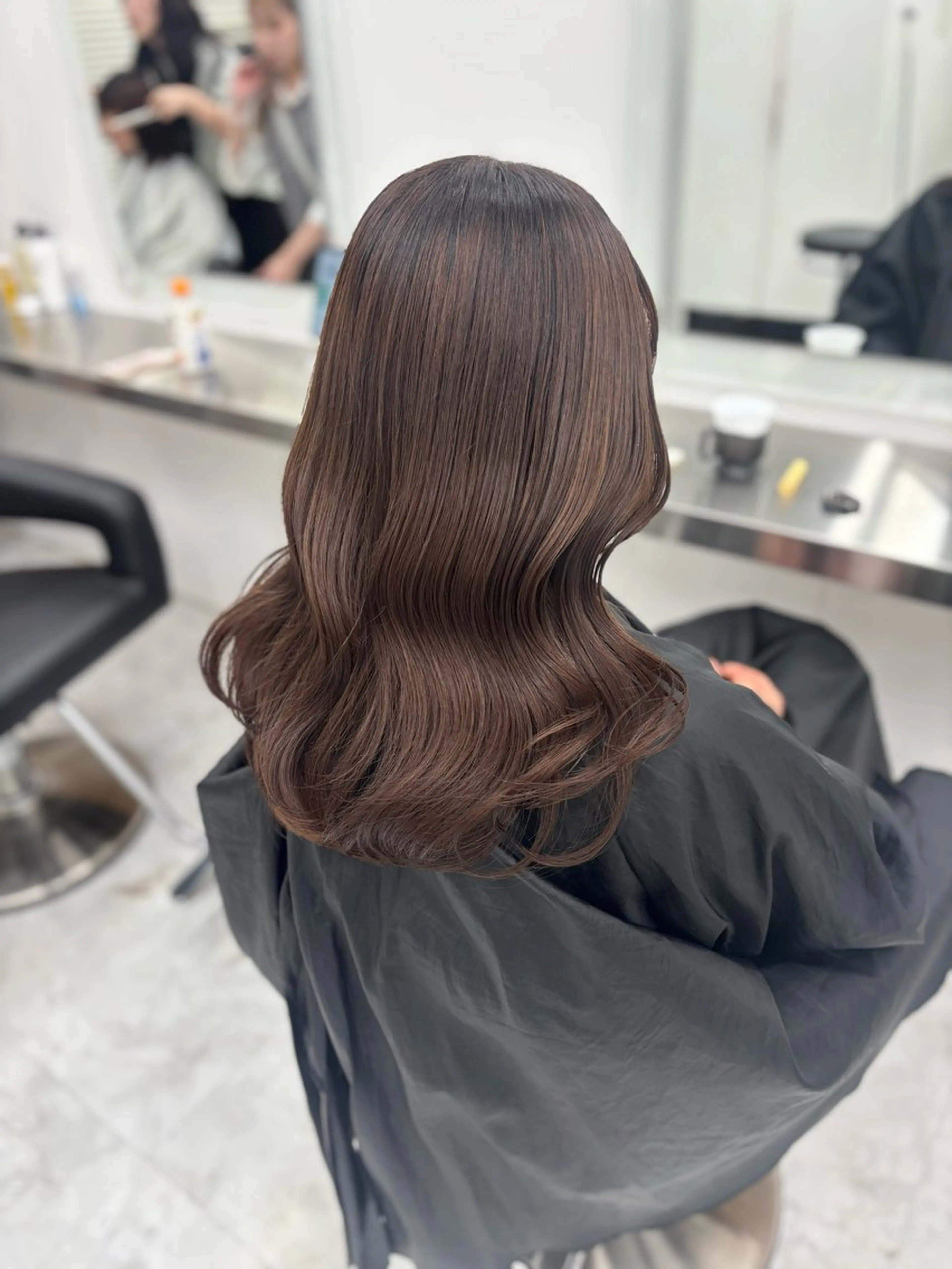 ロング カラー ヘアカラー 韓国風暗髪ヘア🤍 🫧MIREIのヘアスタイル