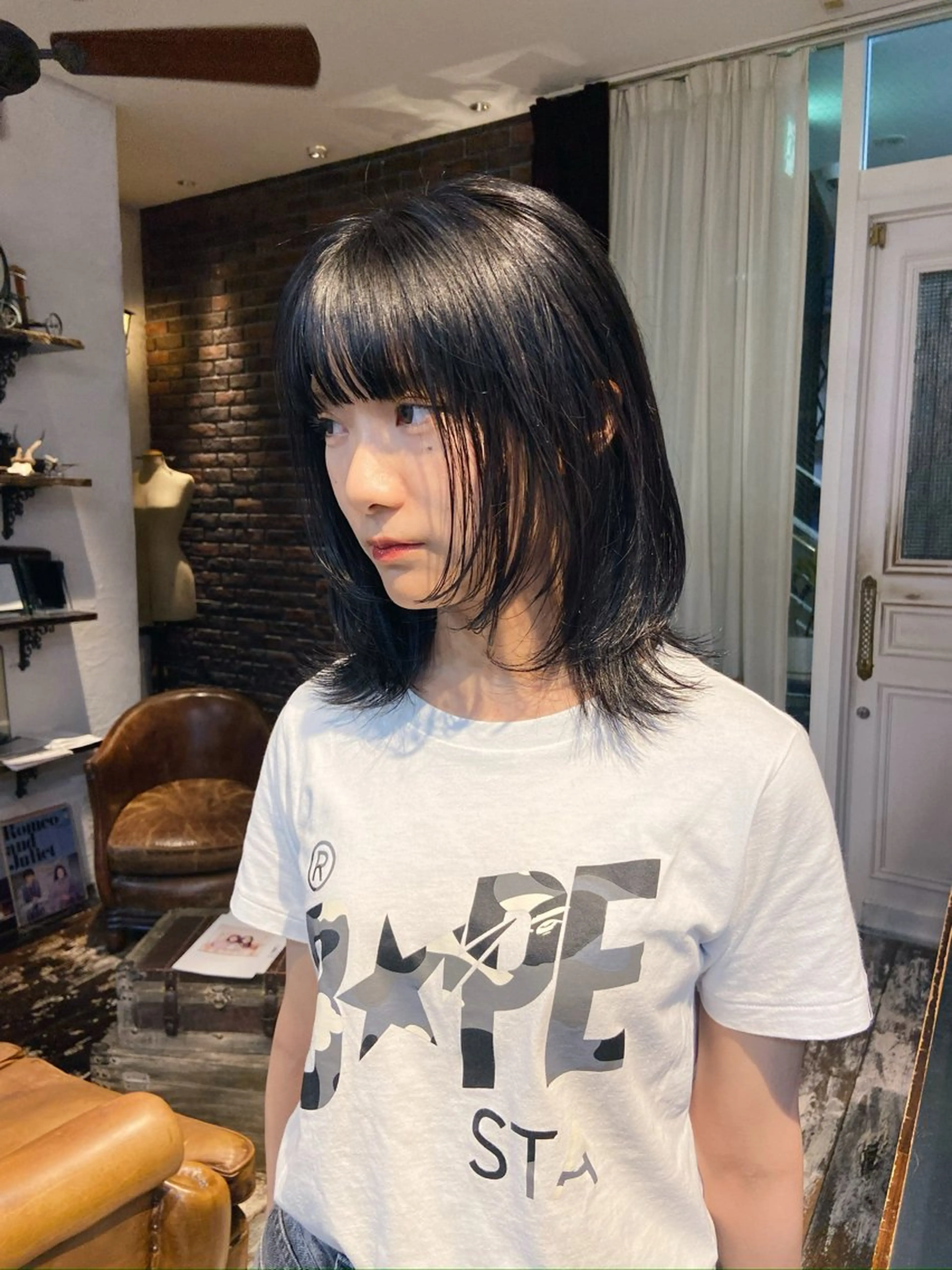 カラー 黒髪 ブルーカラー ブルーブラック ＆style所属・rikuto カット/パーマのヘアスタイル