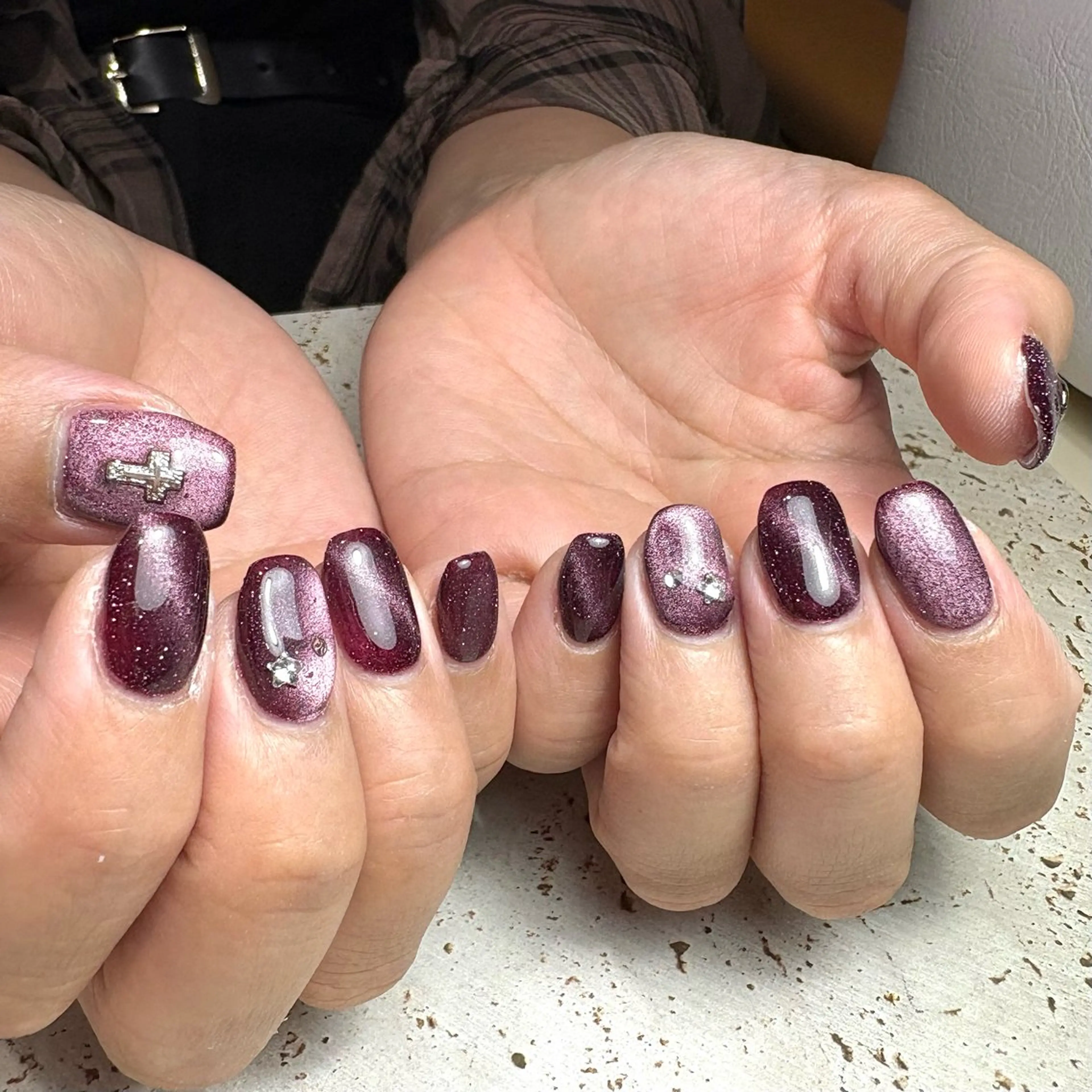 ネイル マグネットネイル ハンドネイル ビューティフルムーン ネイル🌙夏美のネイルデザイン