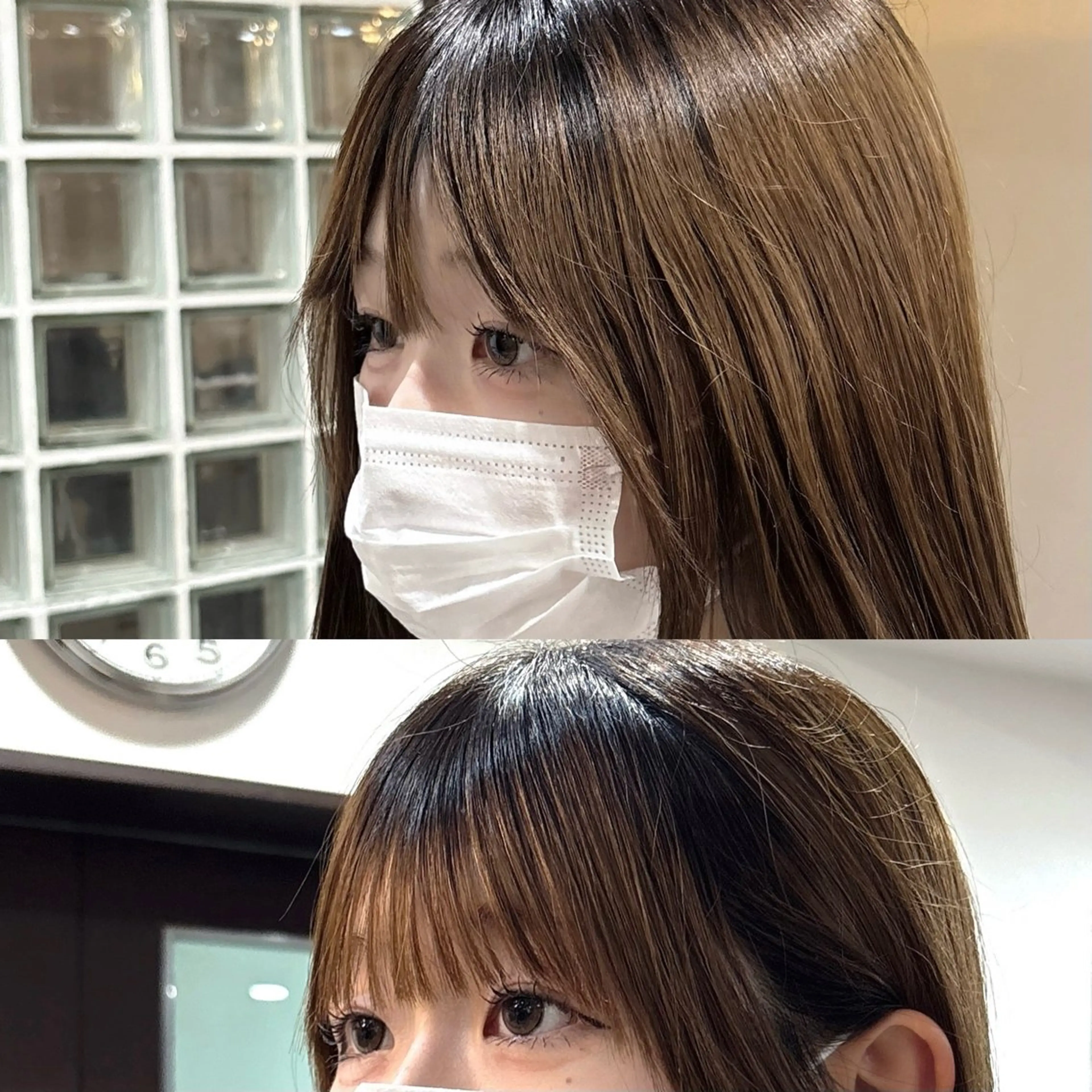 前髪縮毛矯正+カット+髪質改善ナノリペアトリートメントの写真