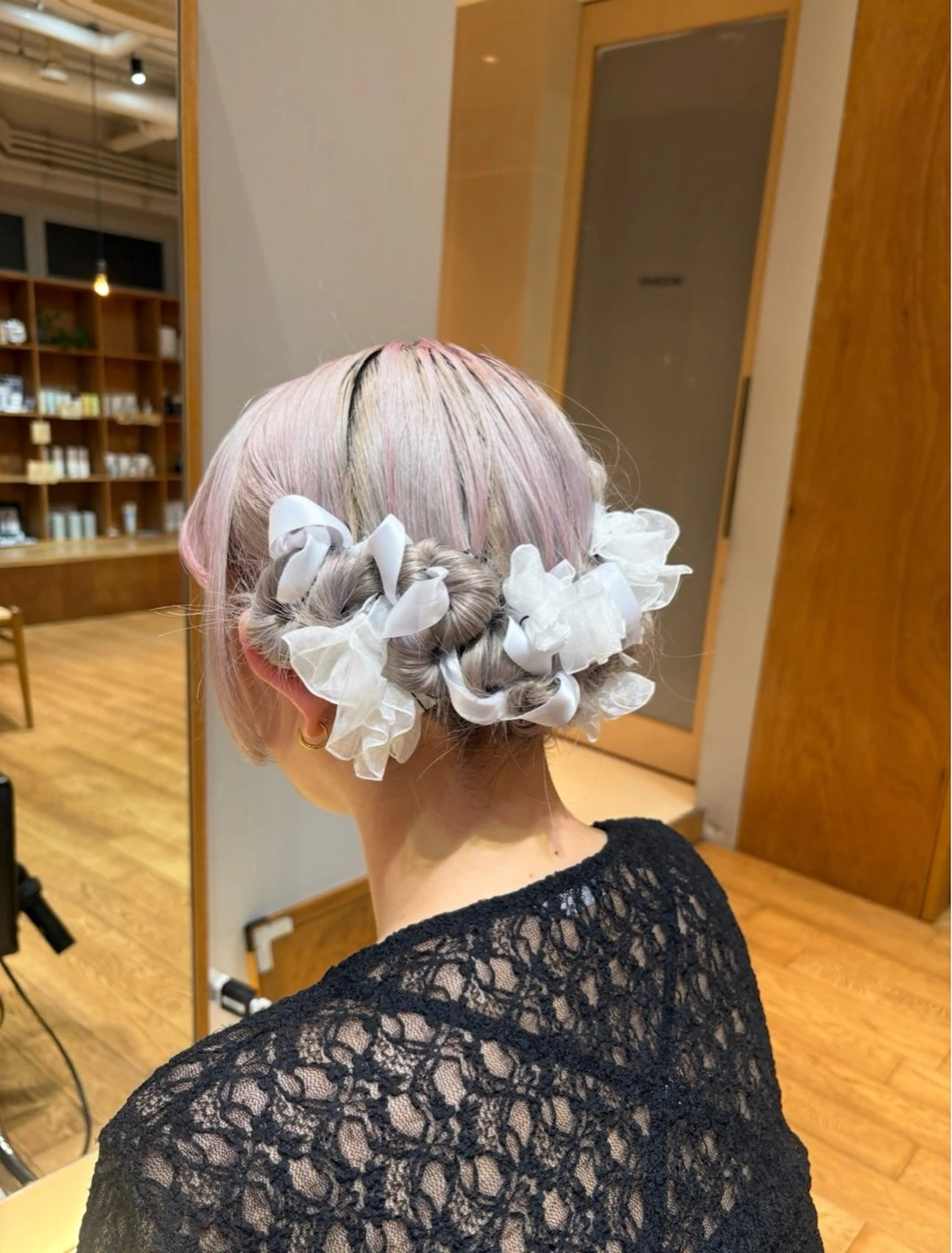 ヘアアレンジ ヘアセット 【パーマ🌀/暖色カ ラー🍷】ななこ🌴のヘアスタイル