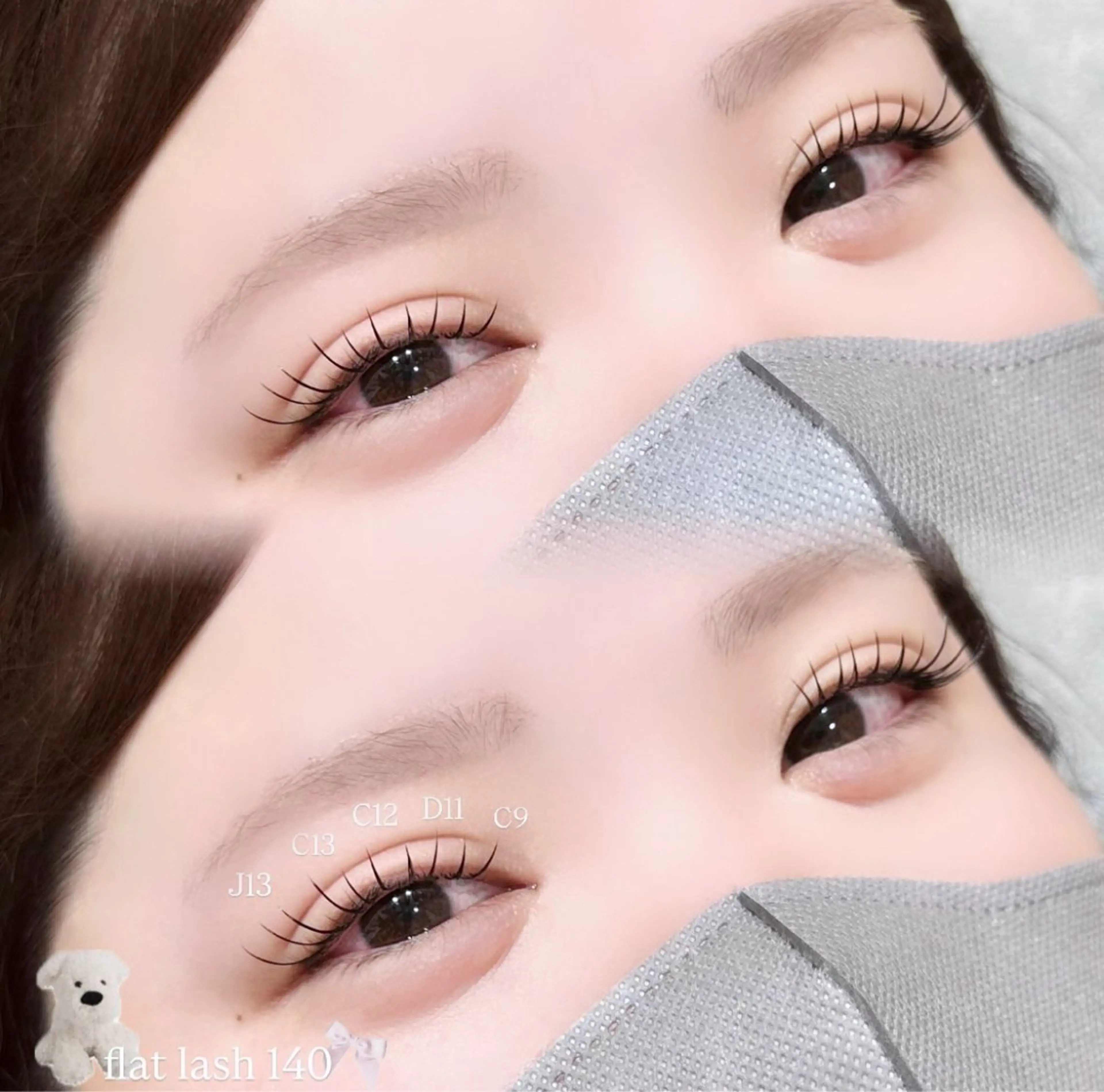 マツエク・マツパ 似合わせパーマ⟡束感 まつ毛⟡mia 🎀のマツエク・マツパデザイン