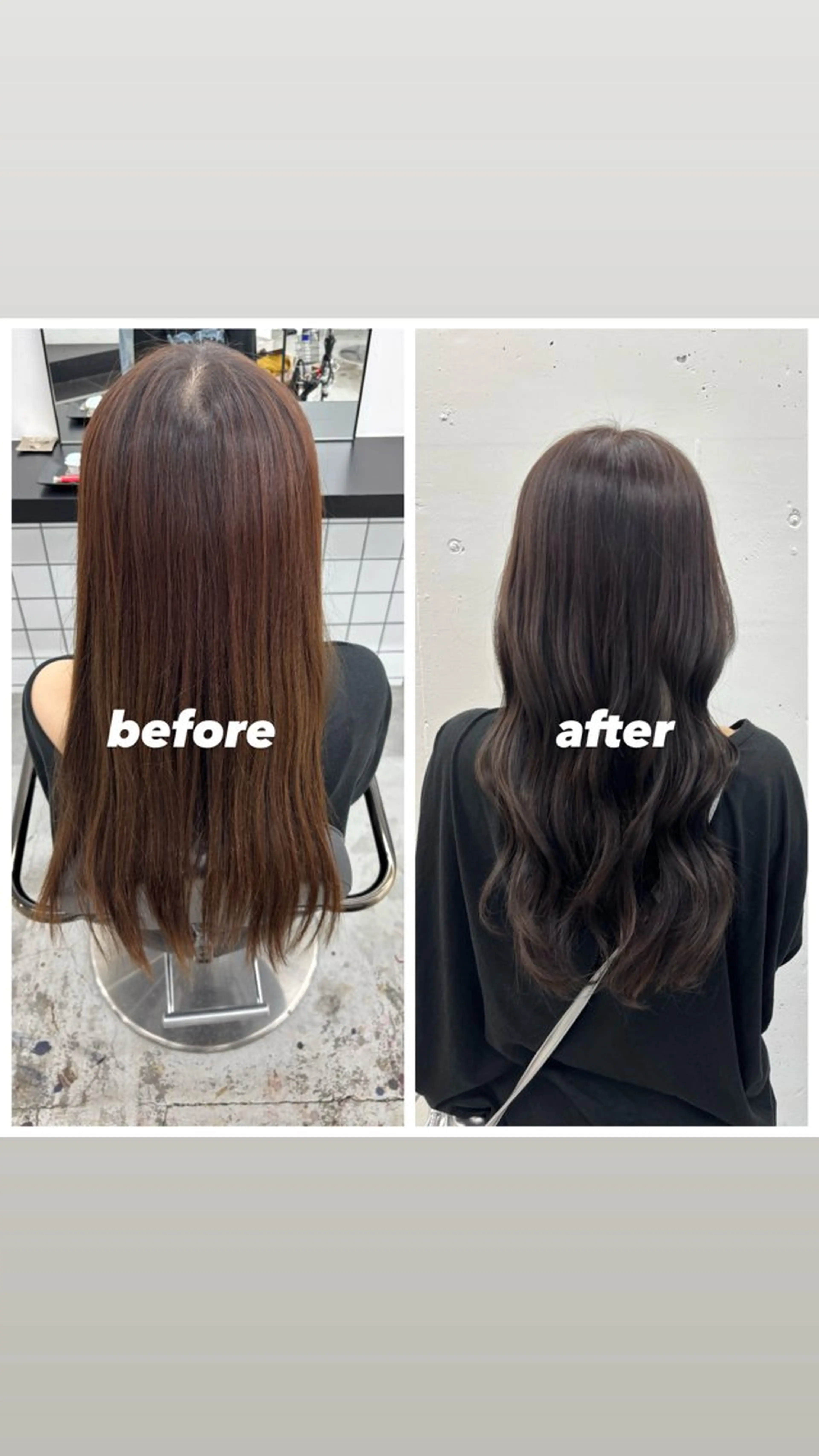 ロング カラー ダークグレー ダークグレージュ グレージュ ヘアカラー トリートメント ヘッドスパ 🌼あいり🌼 JILLSTUDIOのヘアスタイル