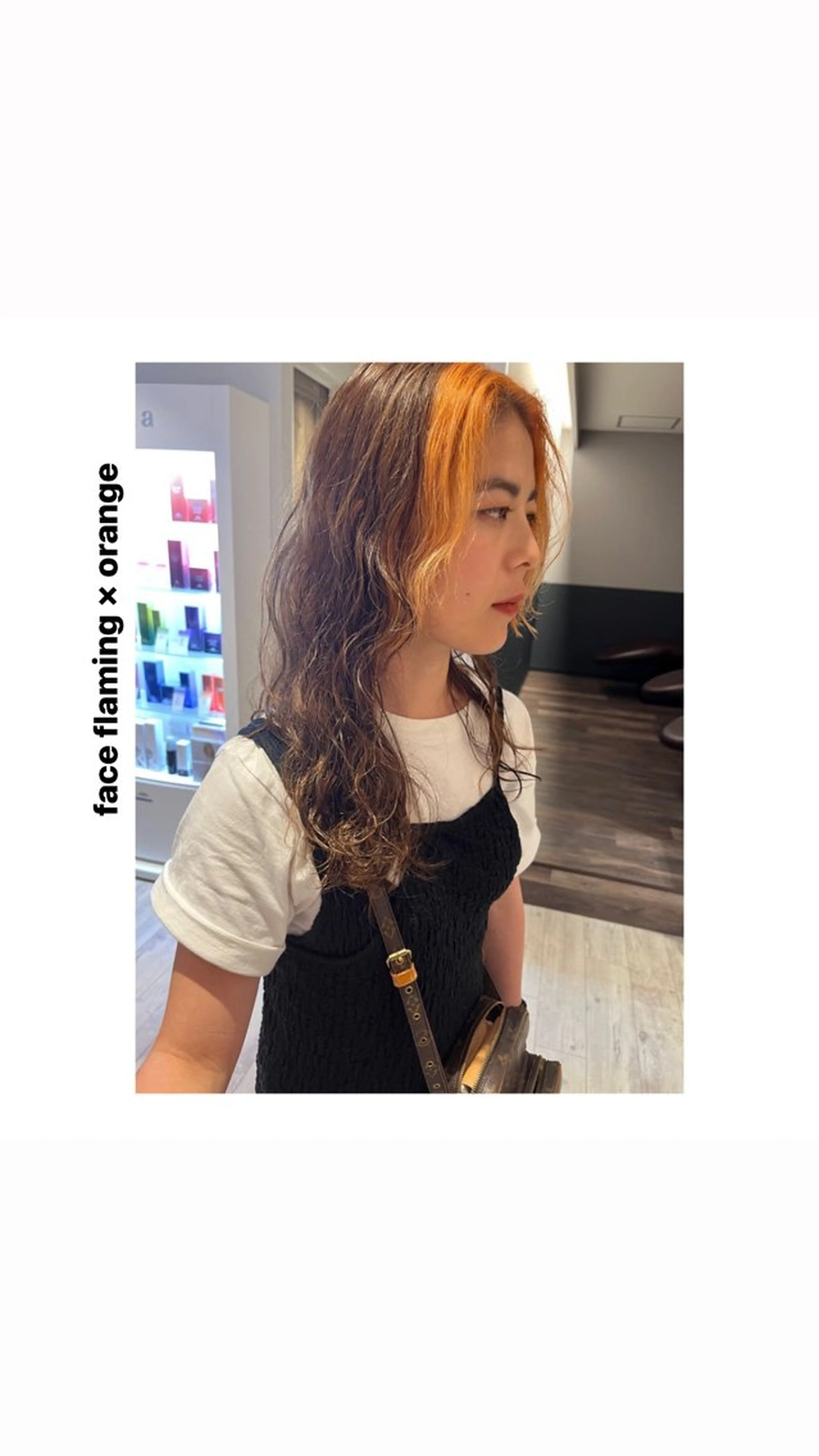 ミディアム カラー パーマ ヘアアレンジ メンズ キッズ ネイル マツエク・マツパ アイブロウ ミストバング  フェイスフレーミング オレンジ カラーマツエク オレンジ カット ヘアカラー トリートメント rewards成城学園前店所属・hiroki【雰囲気 &style】のヘアスタイル