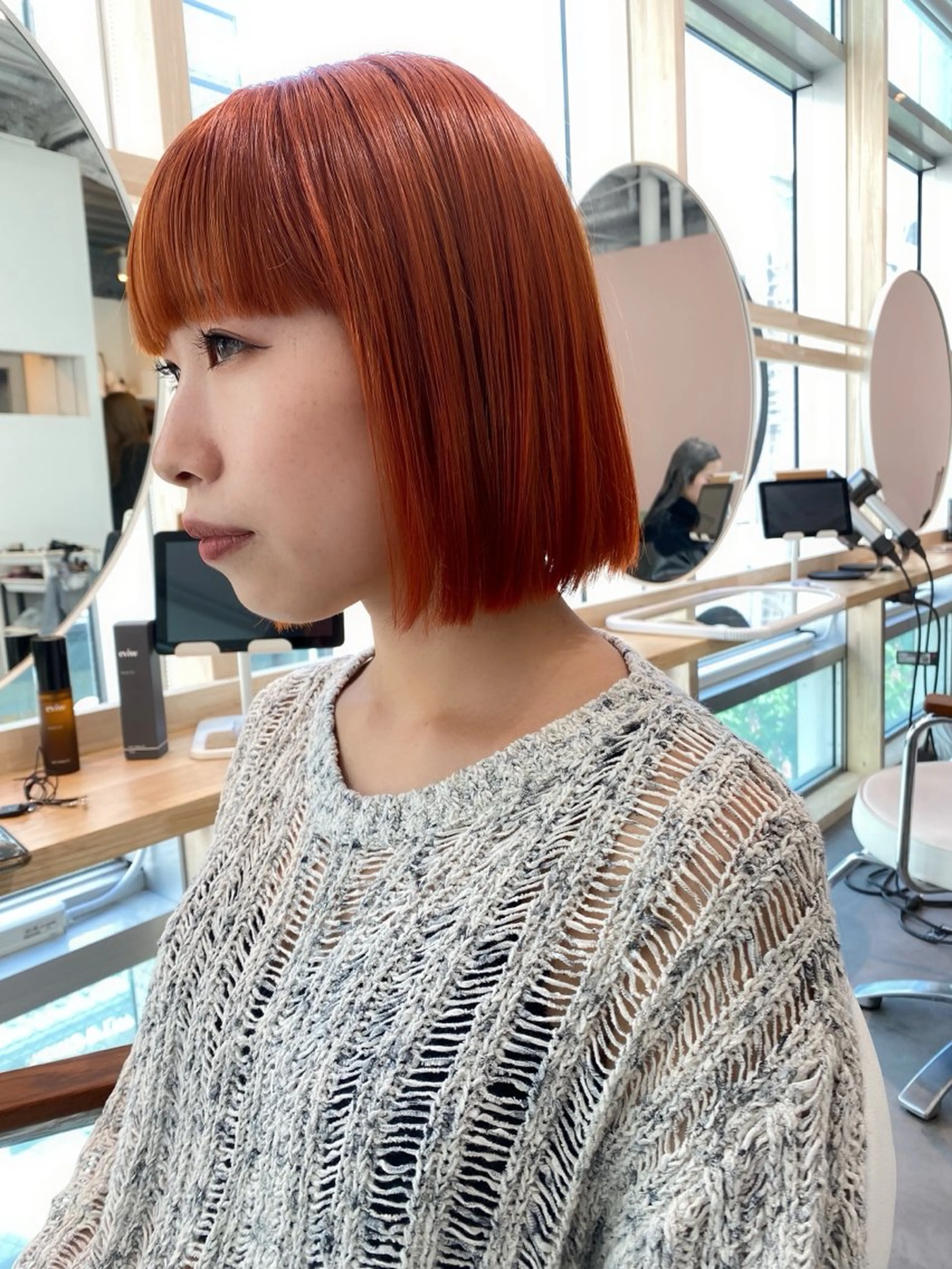 ミディアム カラー オレンジ ヘアカラー ichika/天神 /parc hairのヘアスタイル