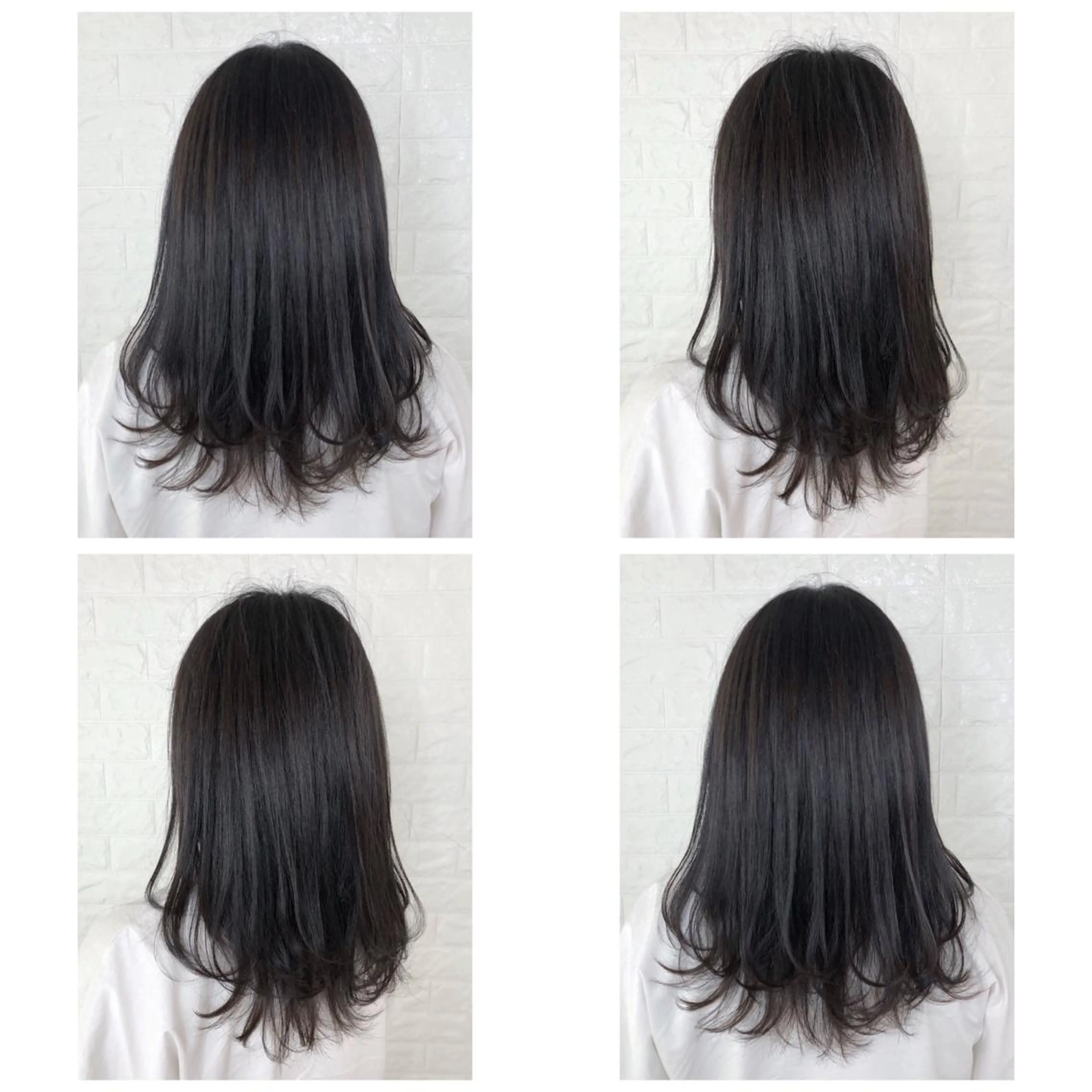 セミロング カラー アッシュ 透明感カラー ダークアッシュ イルミナカラー 学生 KIZU 髪質改善 オカルト怪談のヘアスタイル