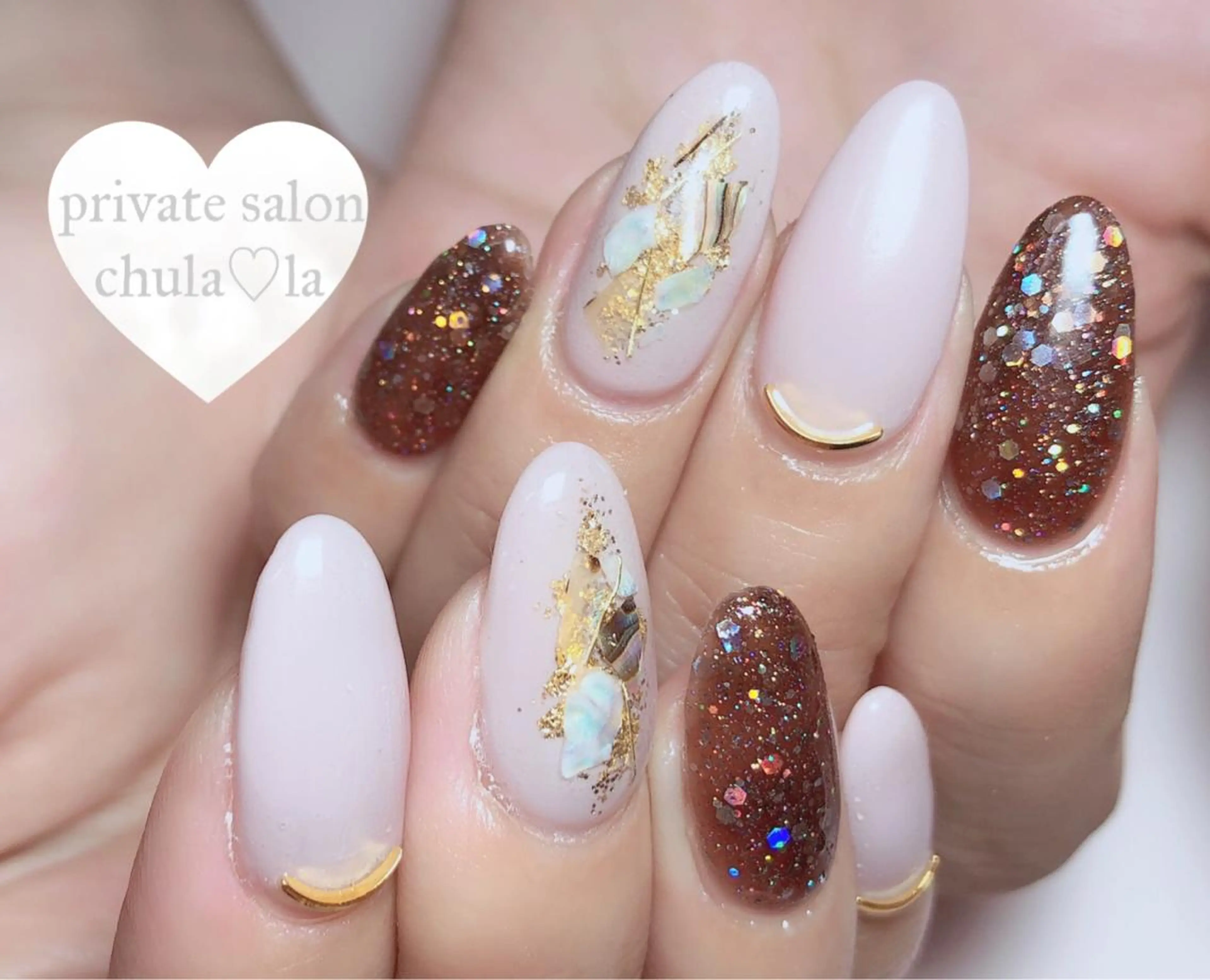 ネイル 持ち込み ニュアンスネイル Chula♡la 豊見城市高安のネイルデザイン