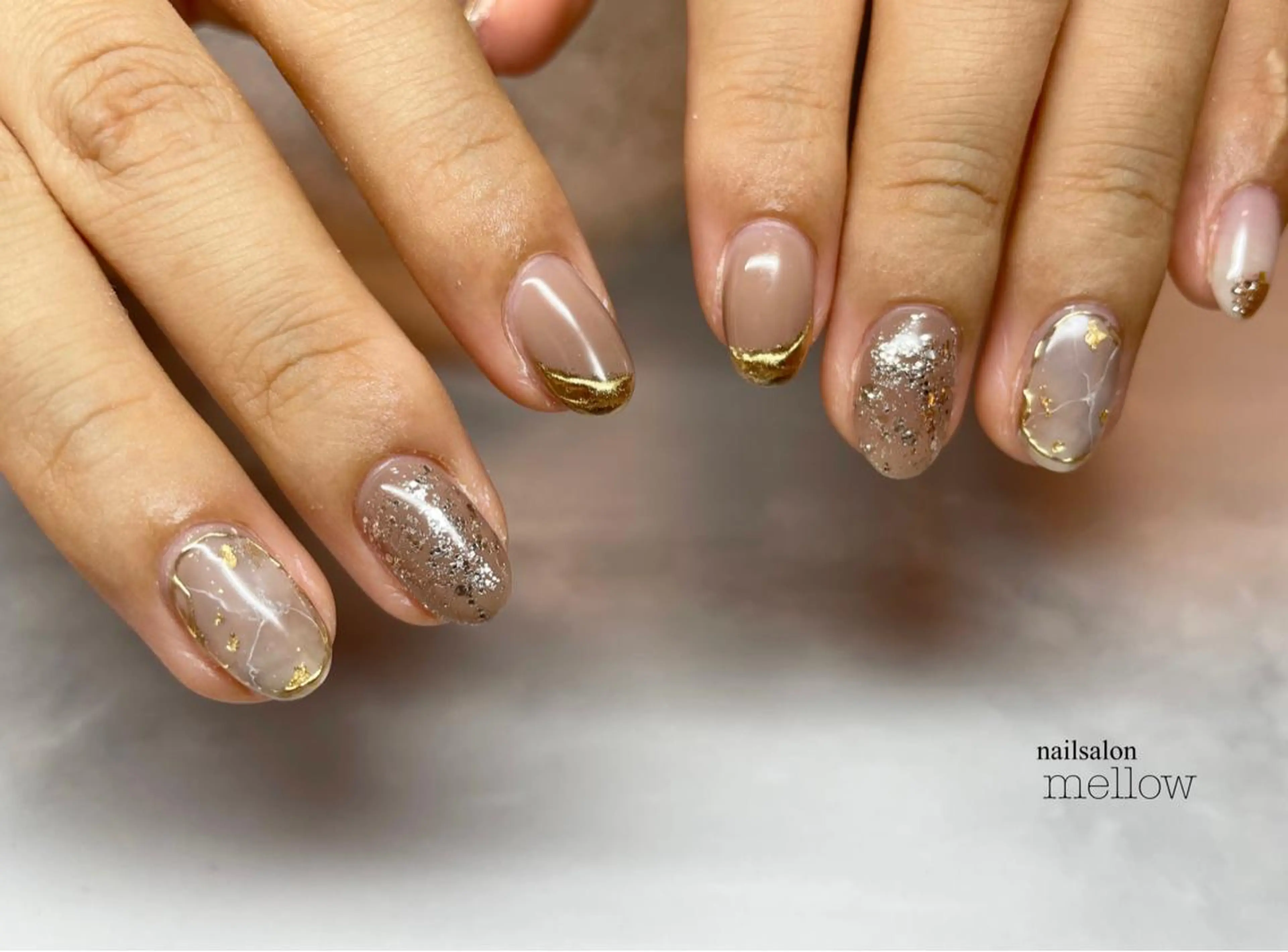 ネイル 大理石ネイル(マーブル) 大山 浩美のネイルデザイン