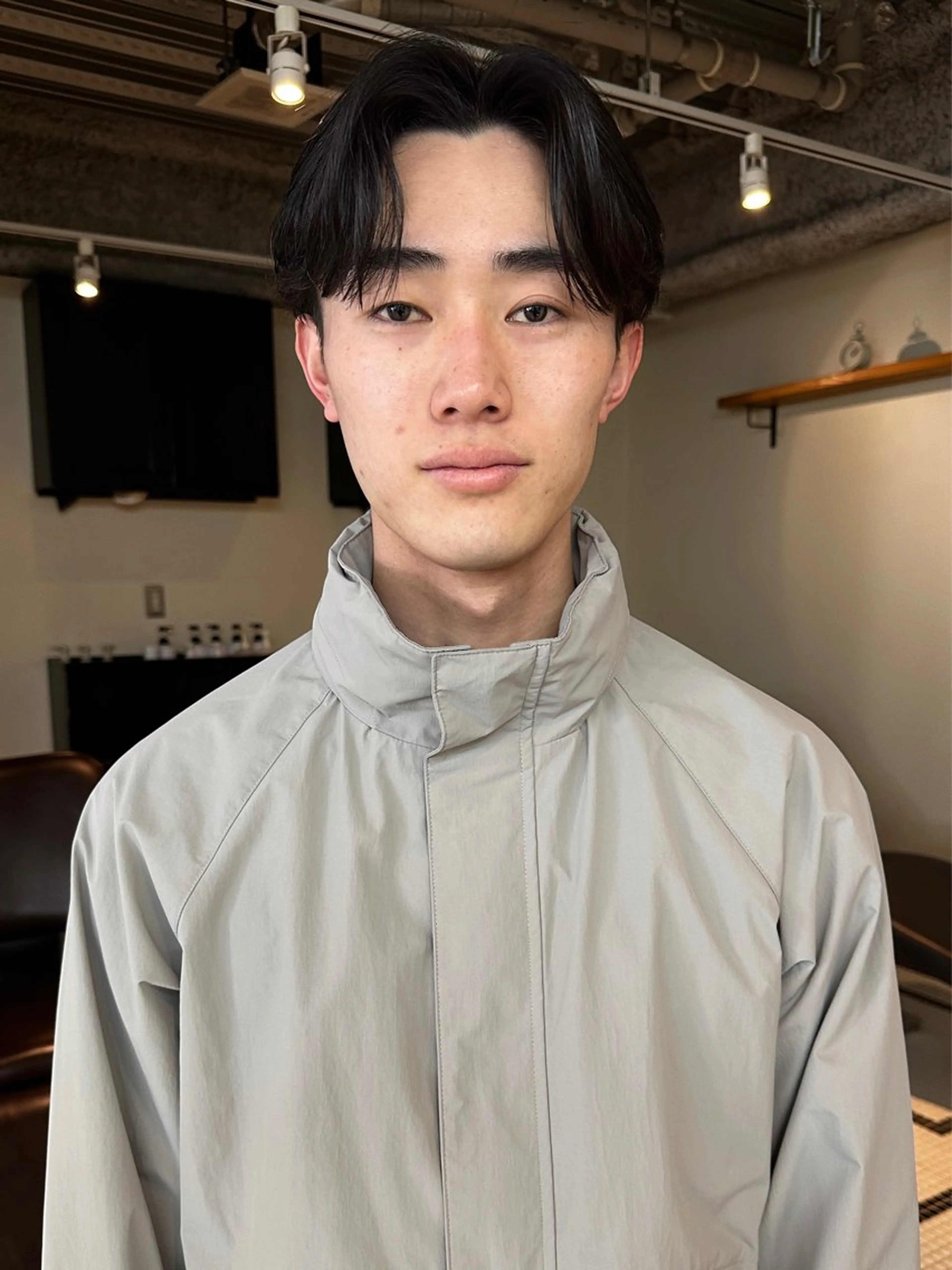 ミディアム パーマ メンズ カット パーマ グランジヘア 無造作ヘアHYUGAのヘアスタイル