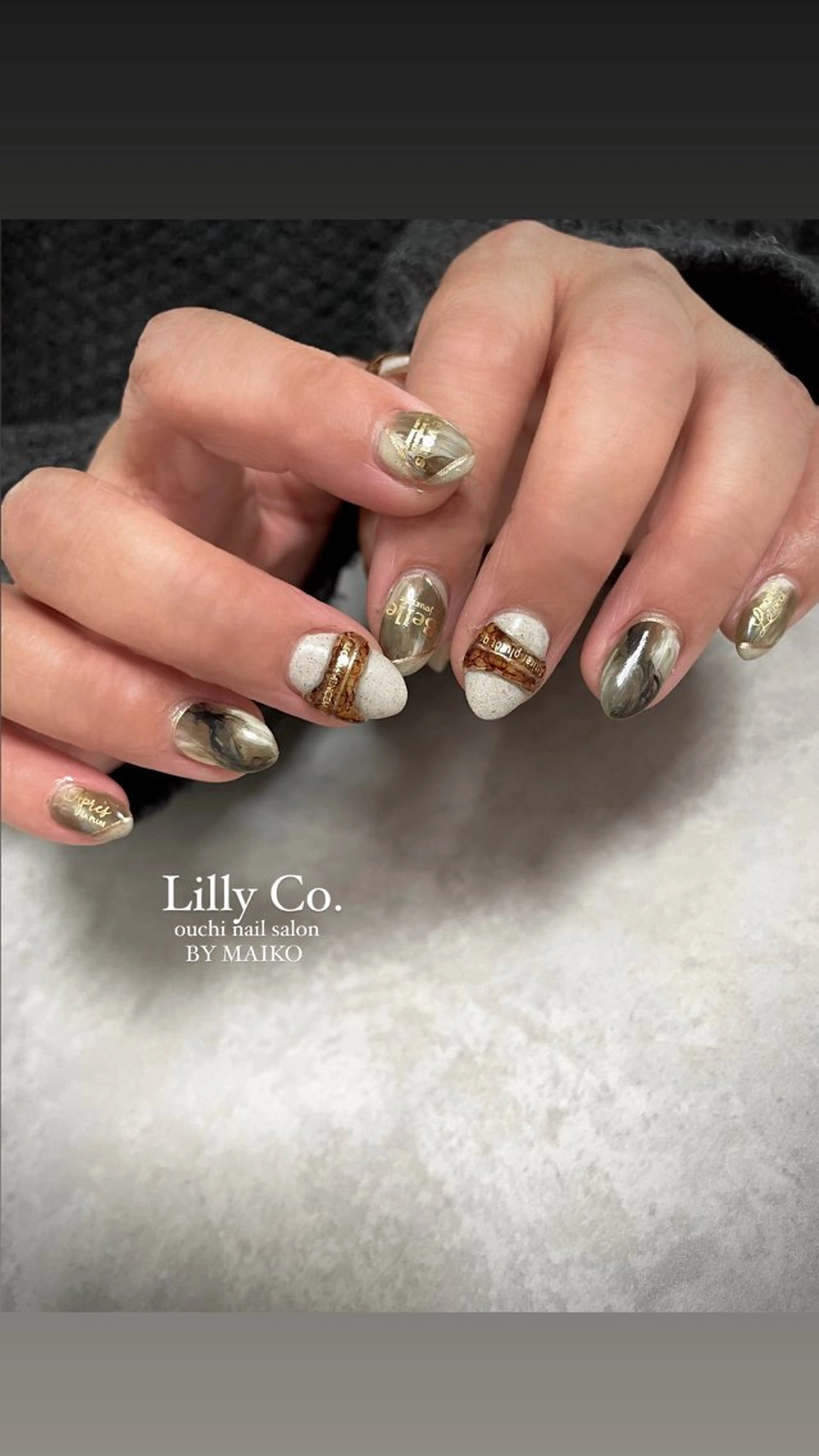 ネイル アートネイル ニュアンスネイル ハンドネイル ハンドケア Lilly Co.のネイルデザイン