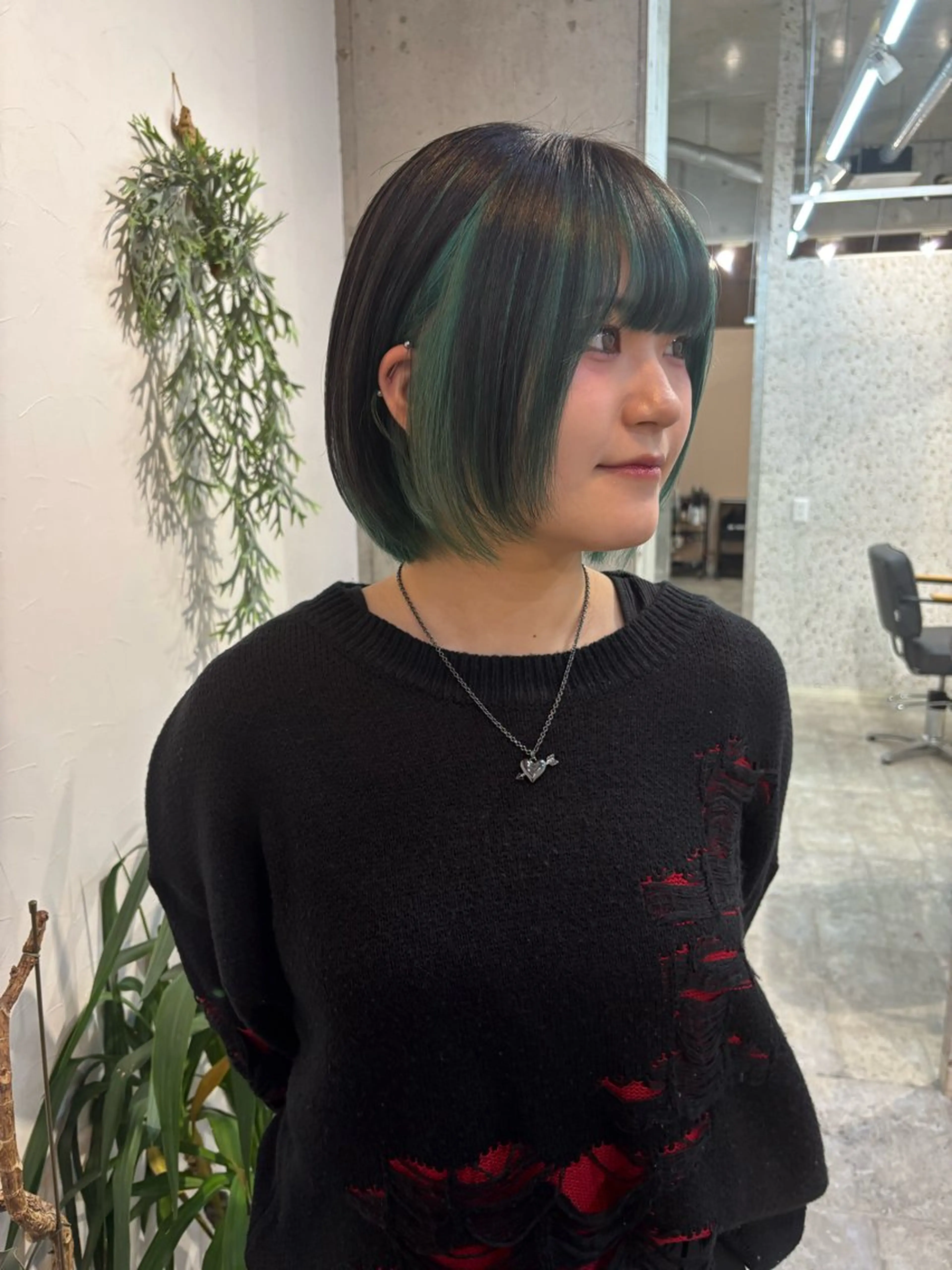 ミディアム カラー ミストバング  フェイスフレーミング インナーカラー ヘアカラー lani hair salon所属・SHOTO ハイトー ン/デザインカラーのヘアスタイル