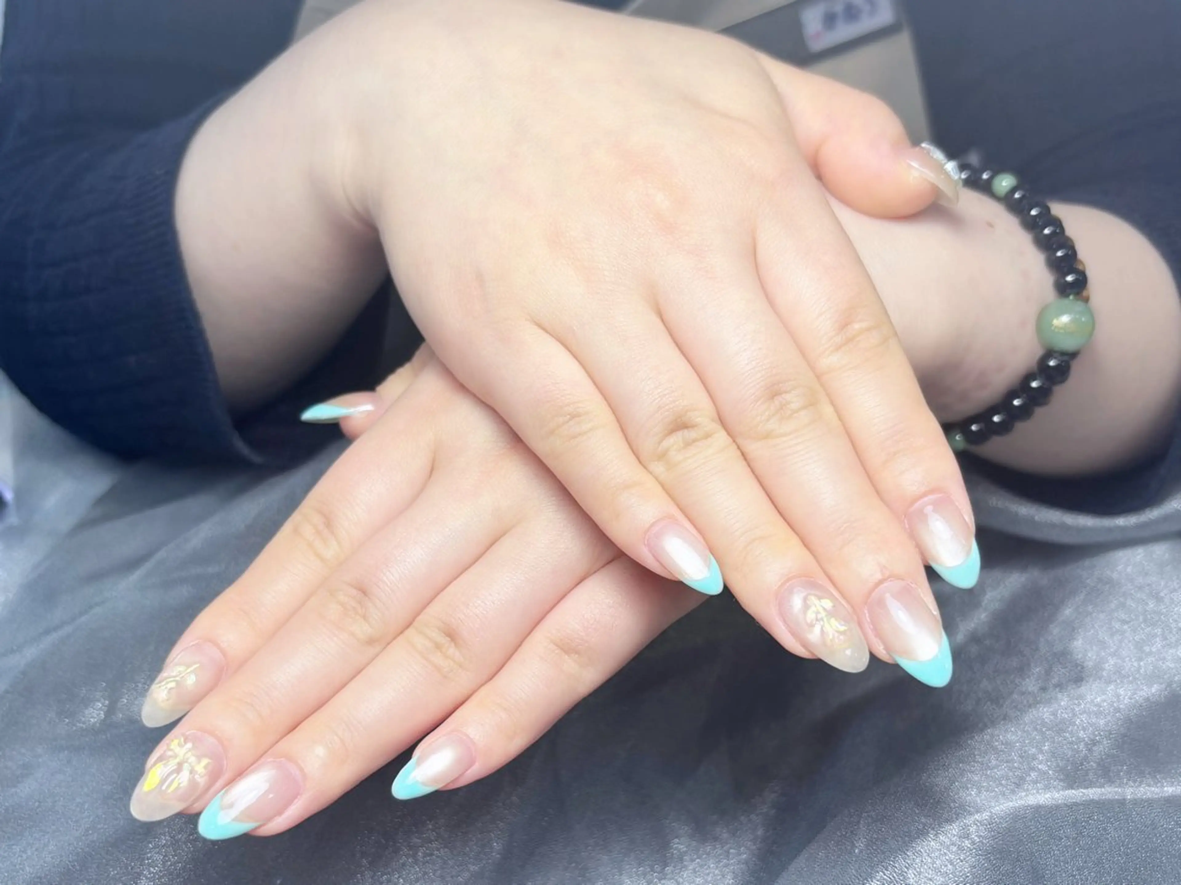 ネイル ハンドネイル H3 Nail Tsuki🦋💙のネイルデザイン