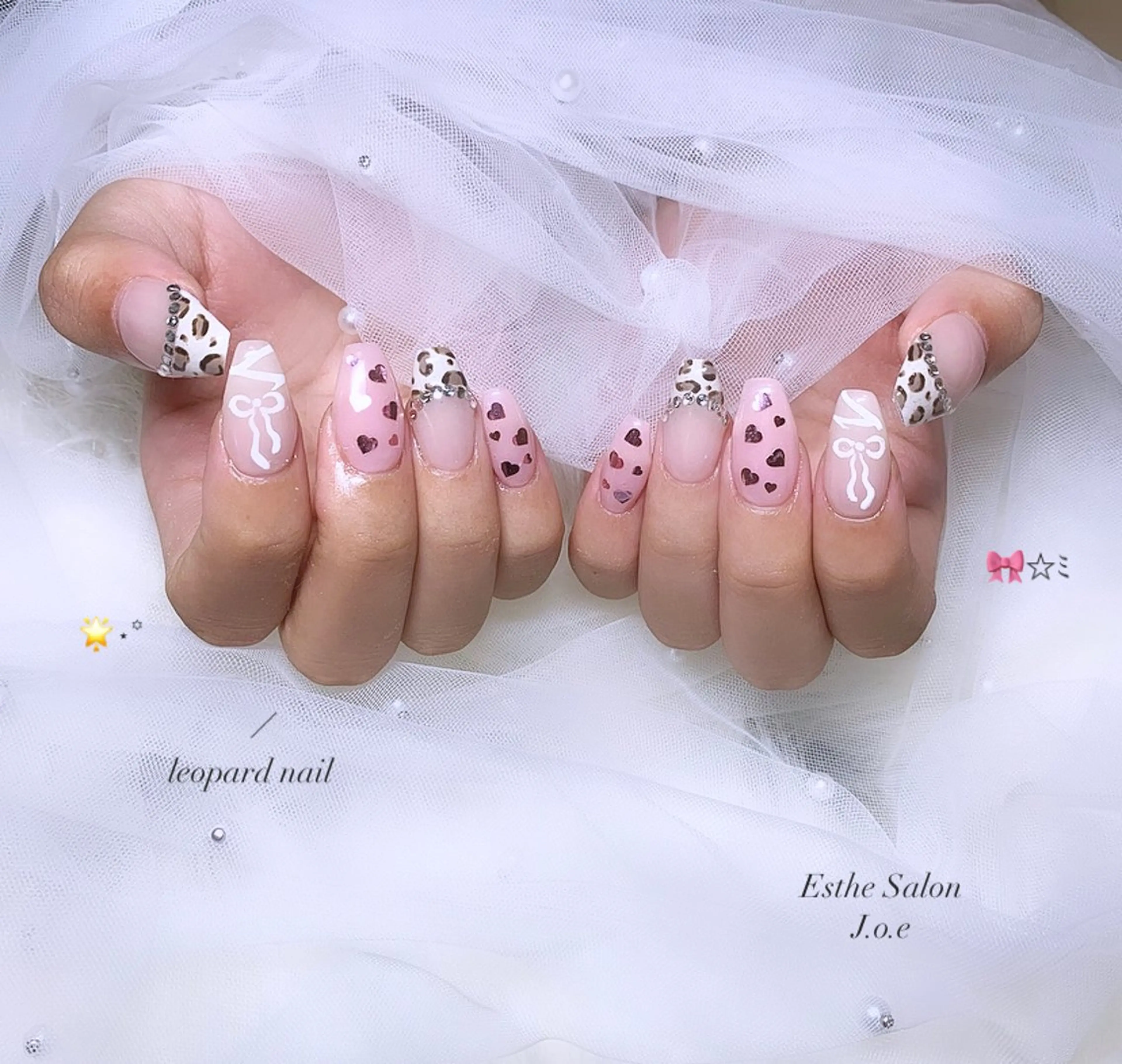 ネイル リボン ハンドネイル 石堂 さくらのネイルデザイン