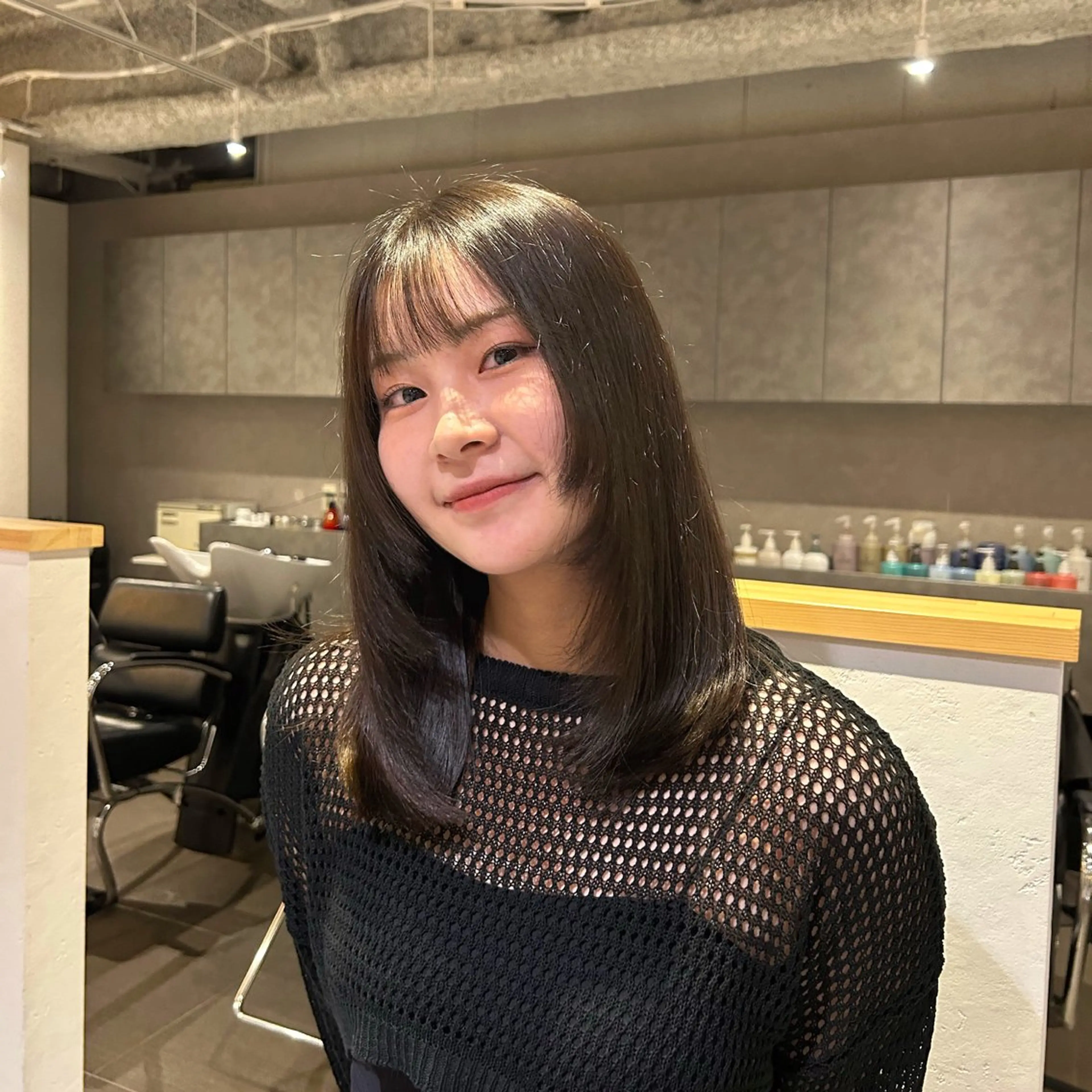 ミディアム カラー 透明感カラー hinano ヒナノのヘアスタイル