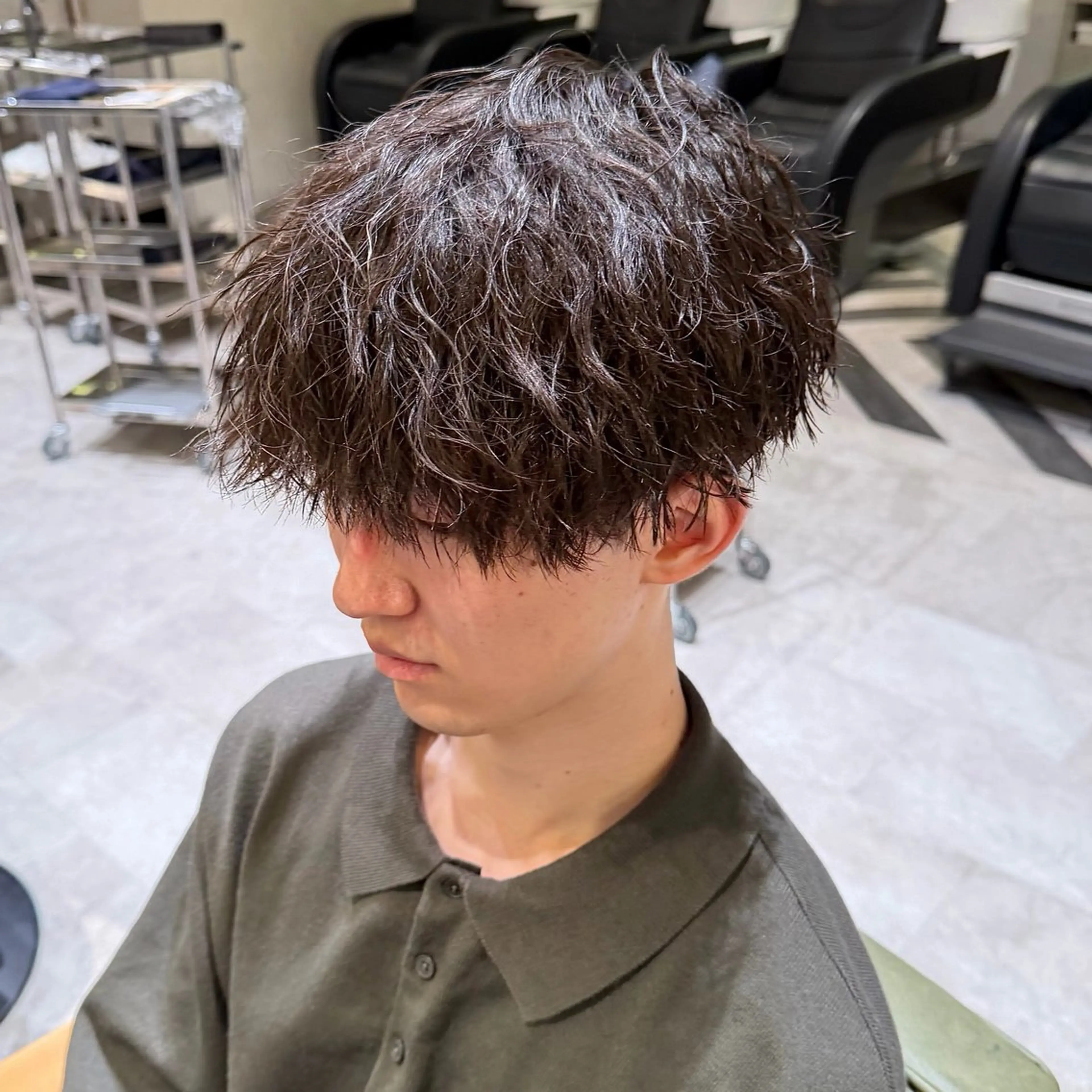 パーマ メンズ カット パーマ ハイトーン/パーマ/ メンズ / 櫻本🌐のヘアスタイル