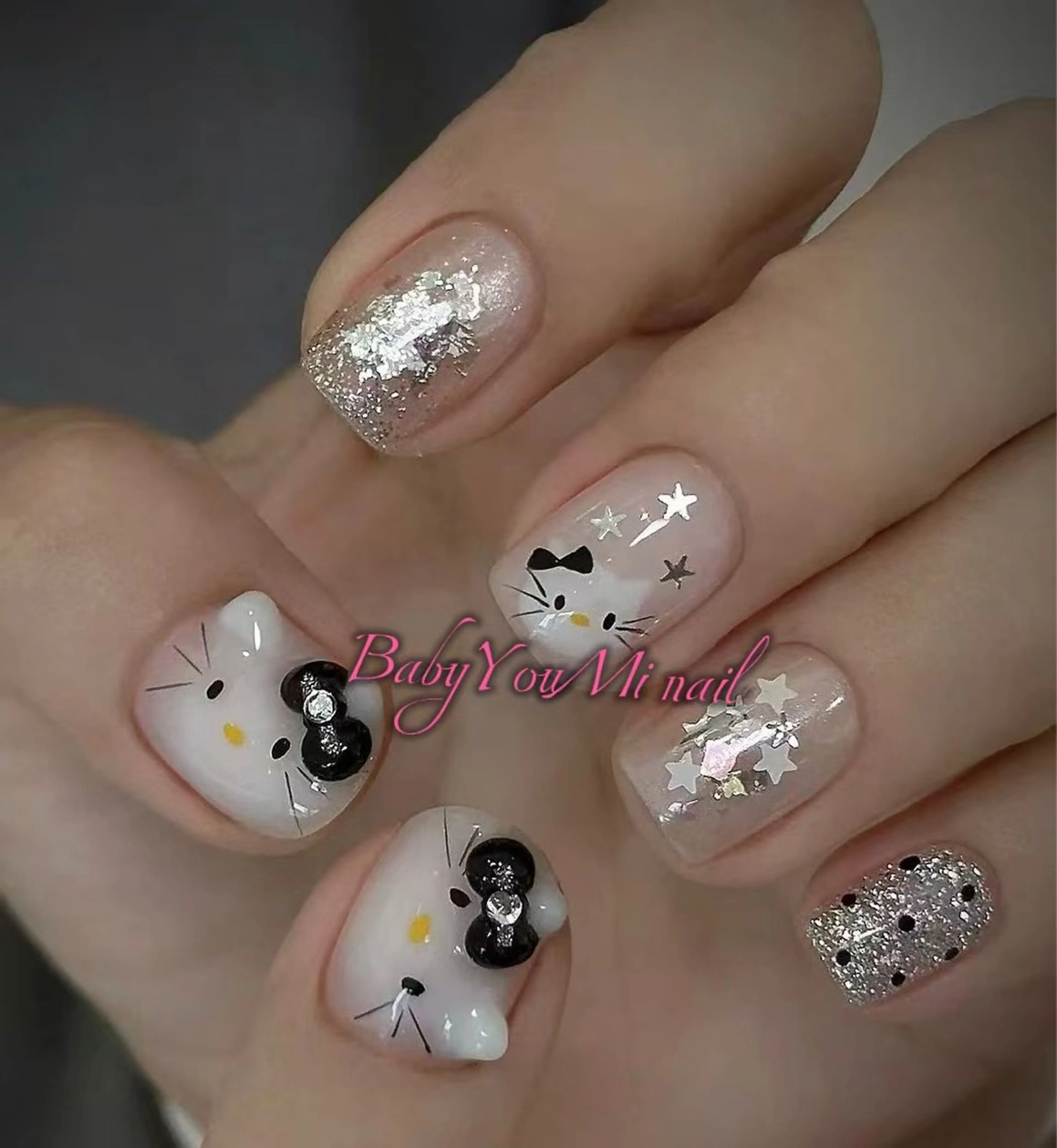 ネイル オーロラネイル フラワーネイル フットネイル フレンチネイル ジェルネイル ハンドネイル BabyYouMi ねねのネイルデザイン