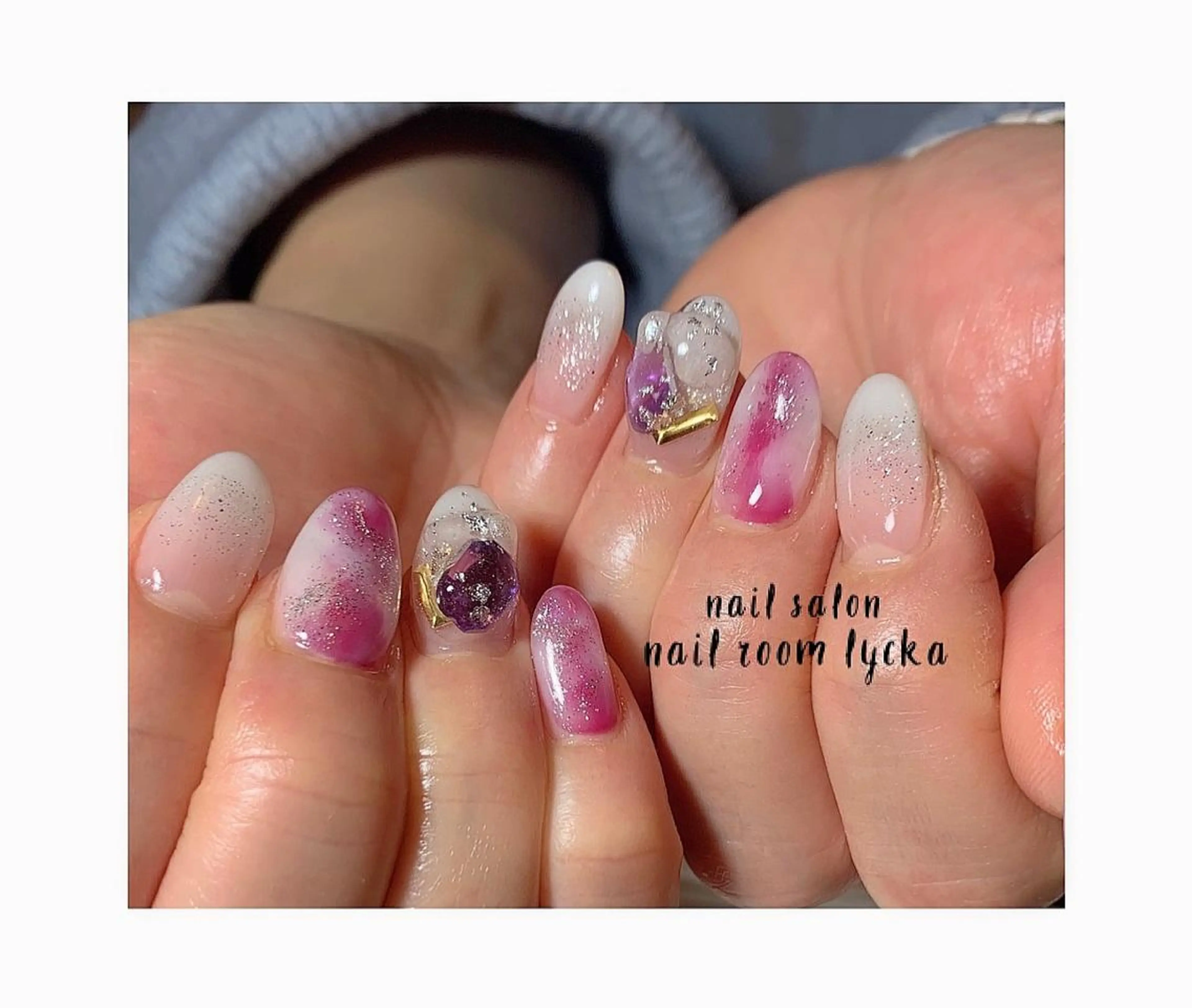 ネイル ジェルネイル パラジェル 冬ネイル ﾈｲﾙﾙｰﾑﾘｯｶ 𝐦𝐚𝐲𝐮のネイルデザイン