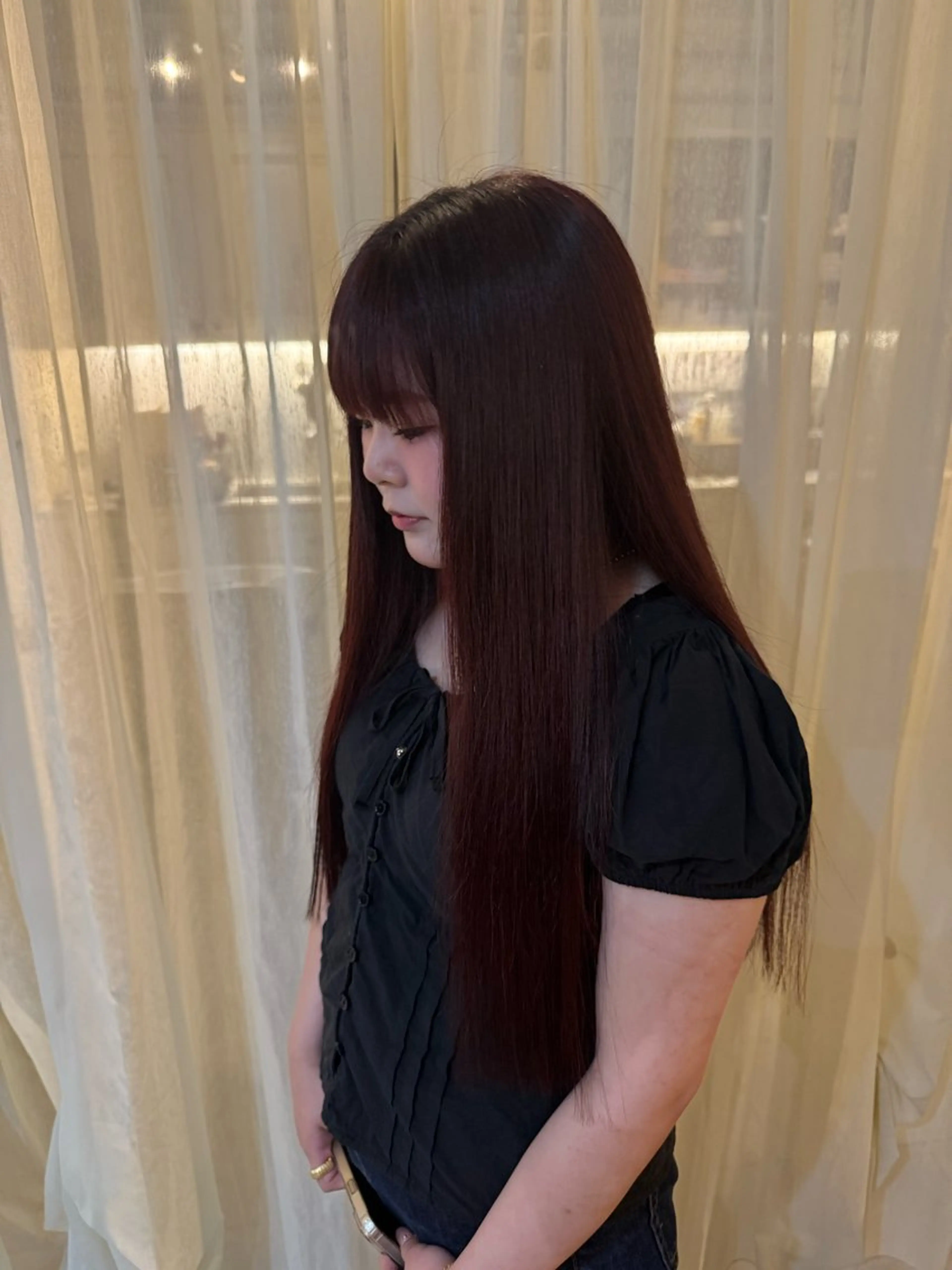 ロング 藤原 百花のヘアスタイル