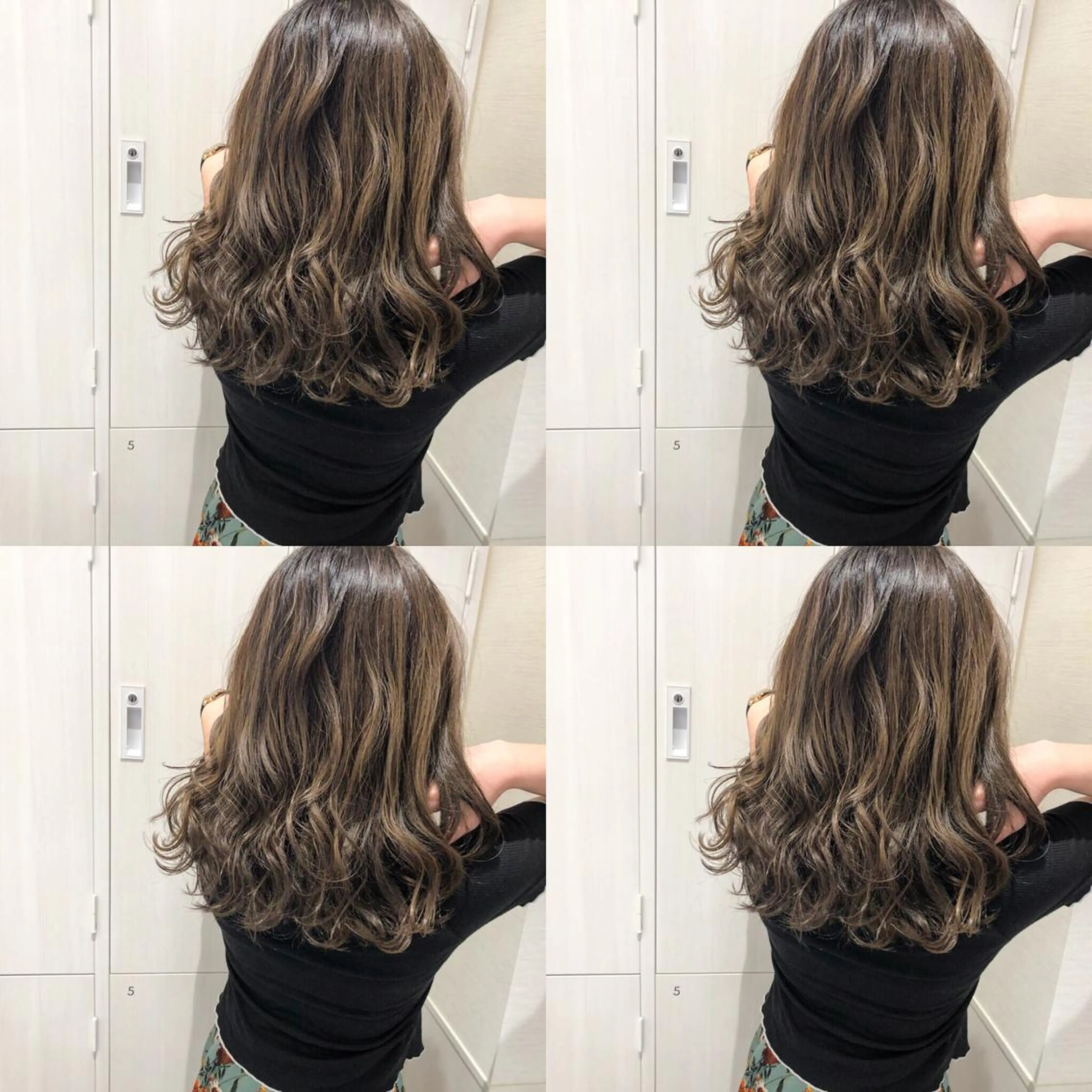 カラー アディクシーカラー アッシュ バレイヤージュ 透明感カラー グラデーションカラー レイヤー/韓国/ 顔周り/しんやのヘアスタイル