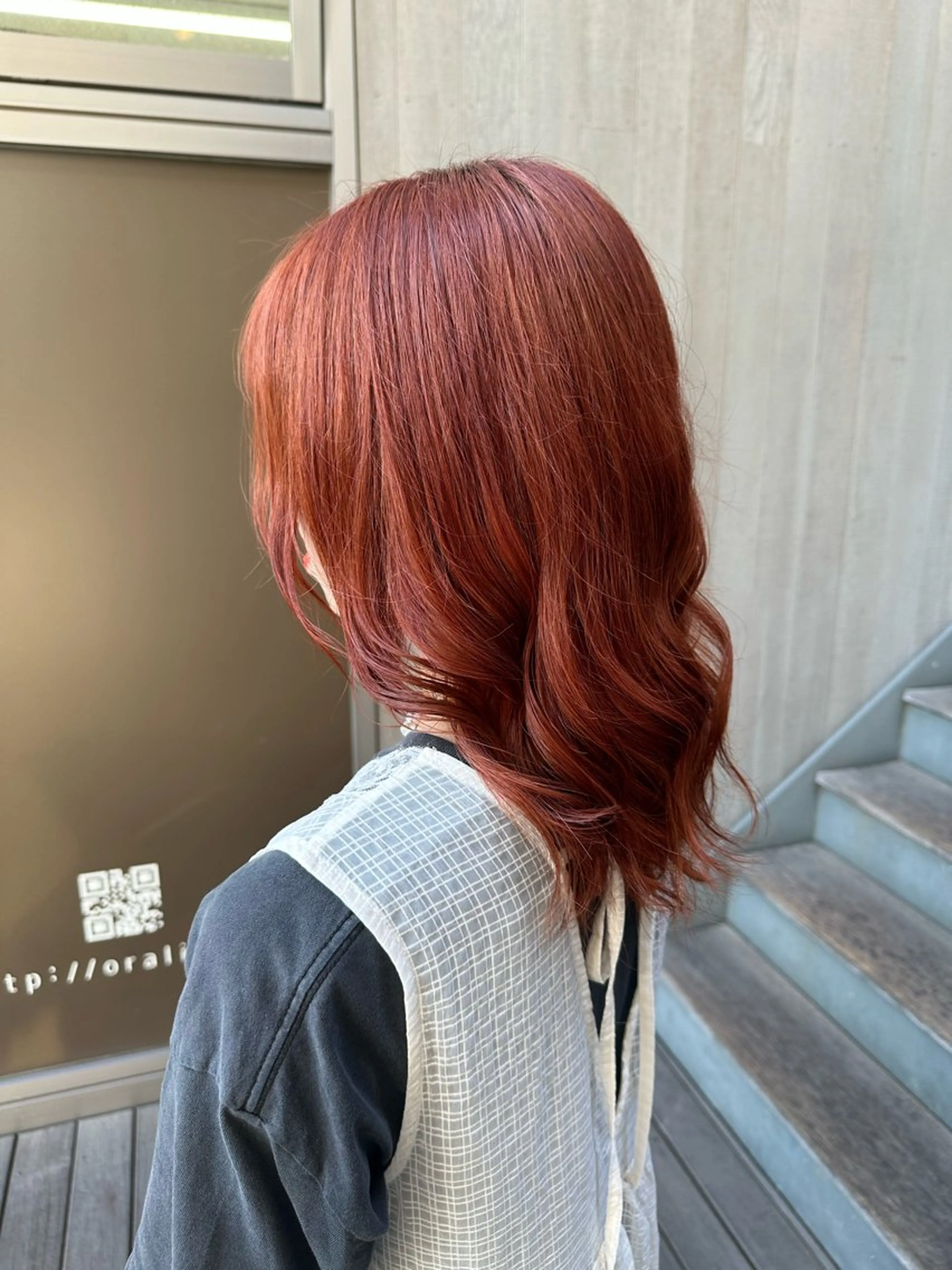 セミロング カラー 似合わせレイヤー 海外風レイヤーmioのヘアスタイル