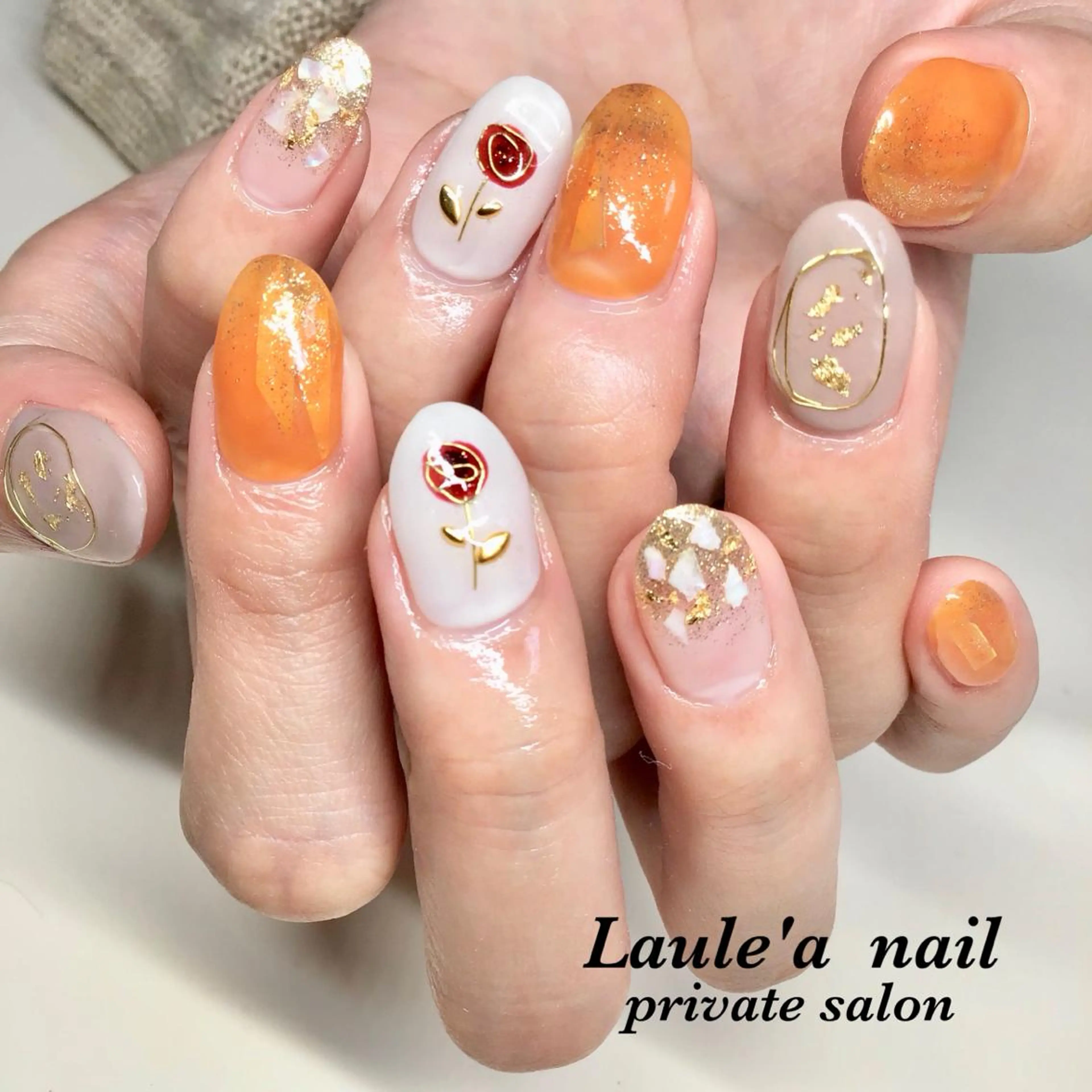 カラー ネイル マツエク・マツパ 福田 加奈のネイルデザイン