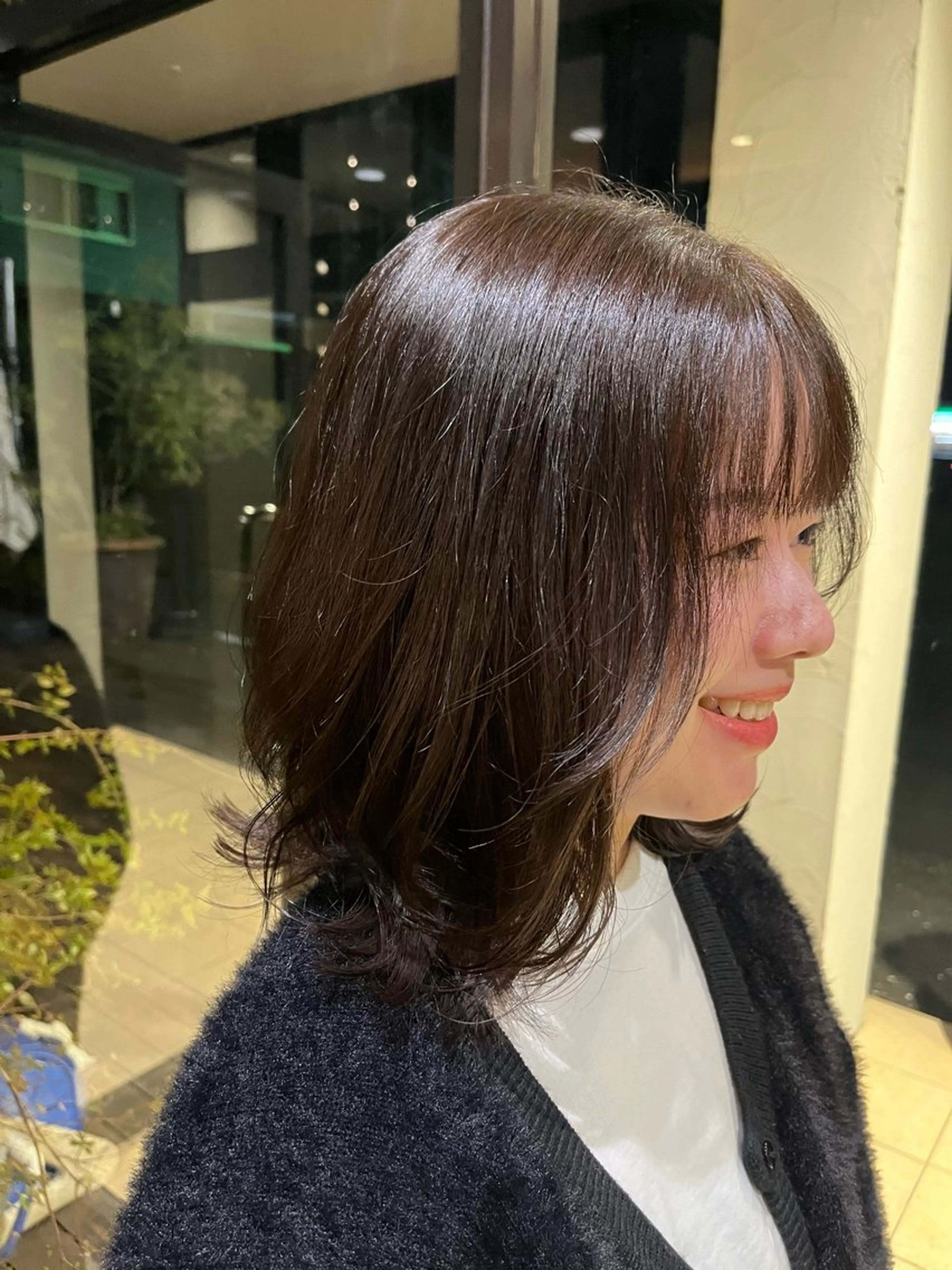 ミディアム 赤み消しカラー 🩵かりんのヘアスタイル