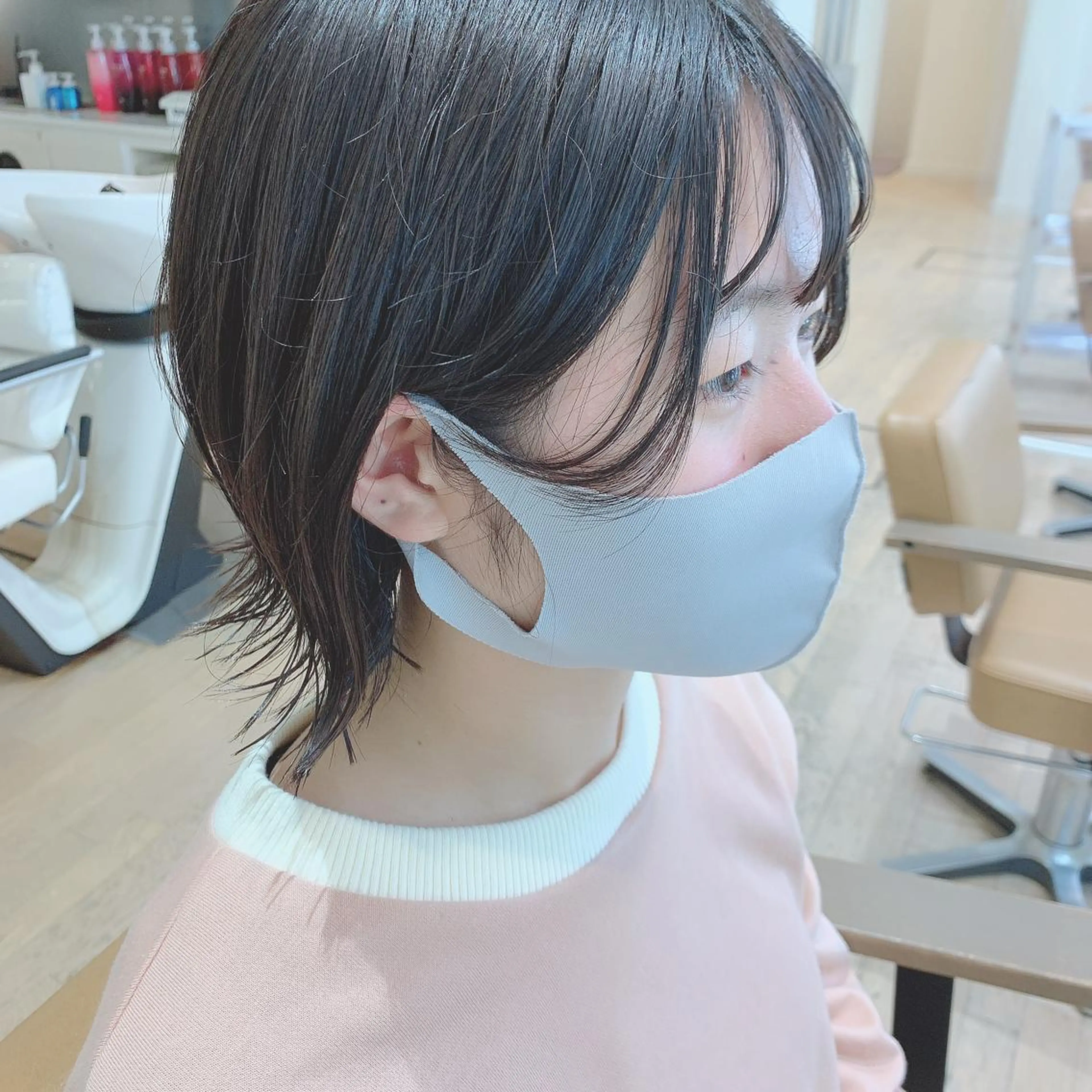 ミディアム ボブ 外ハネヘア 【メンズモデル募集】 Bassa所沢のヘアスタイル