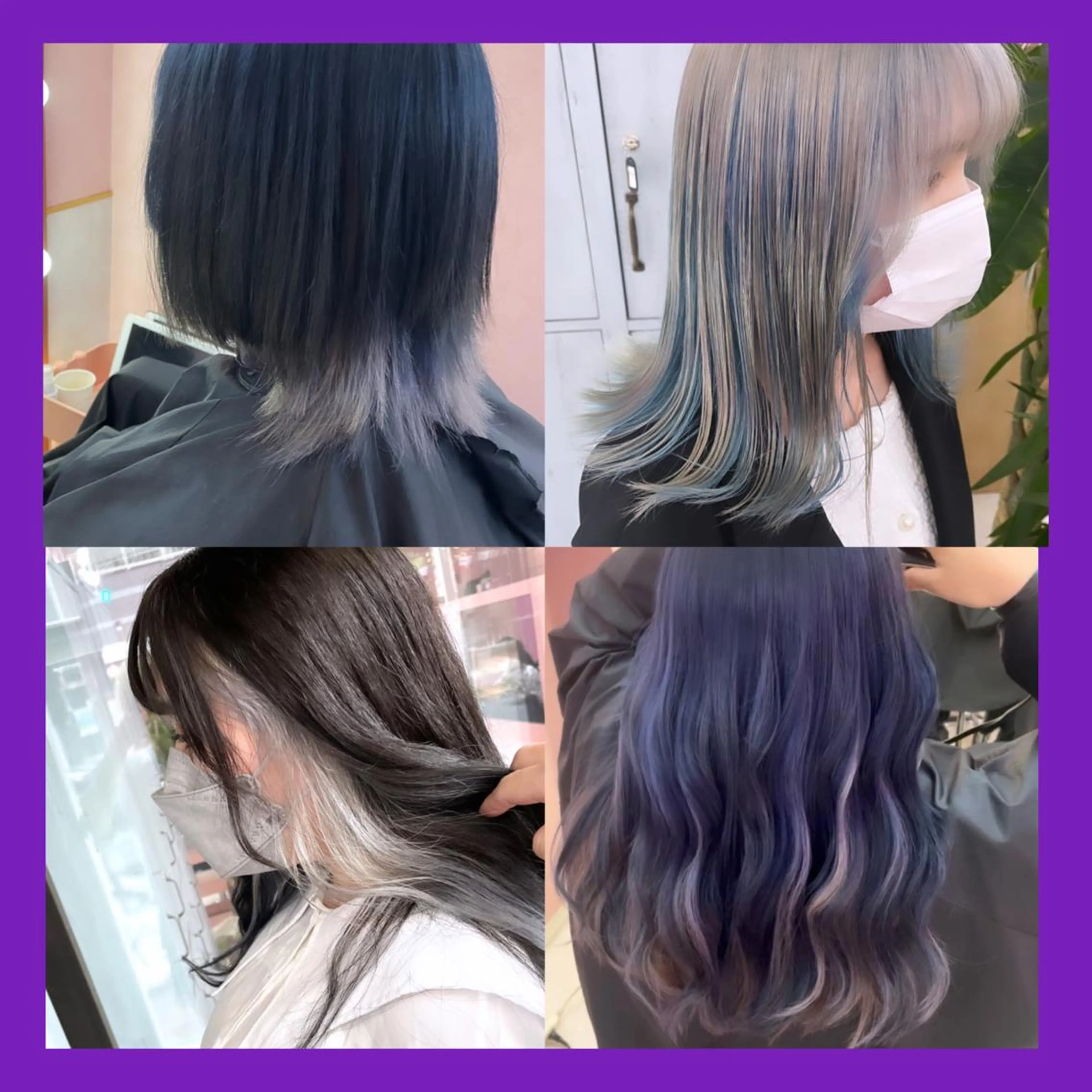 ロング カラー アッシュ アッシュグレー アッシュグレージュ バレイヤージュ ミストバング ヘアカラー ブリーチ人気No.1 MANATO🎨🌈のヘアスタイル