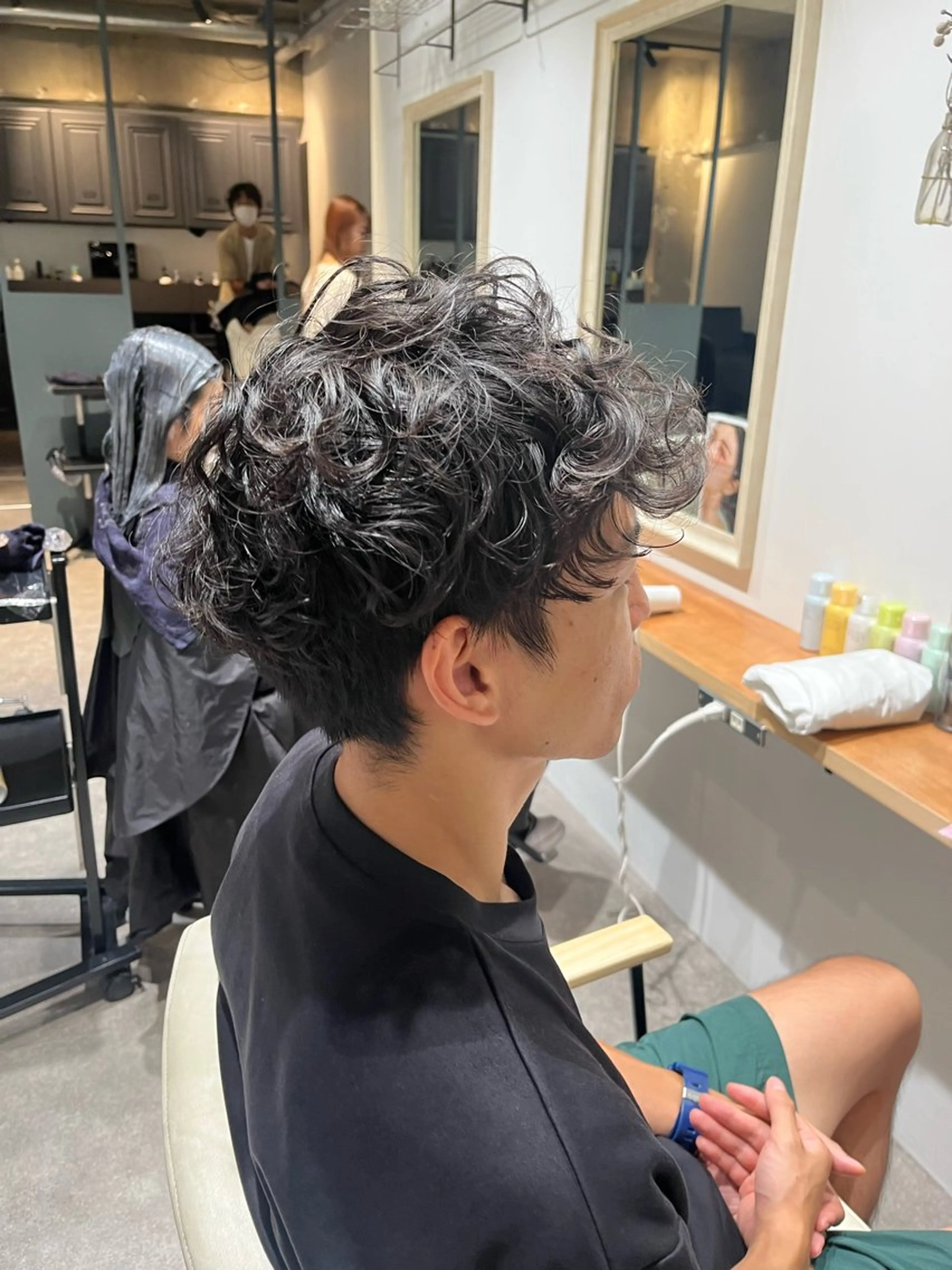 パーマ メンズ カット パーマ ano @anomukuiのヘアスタイル