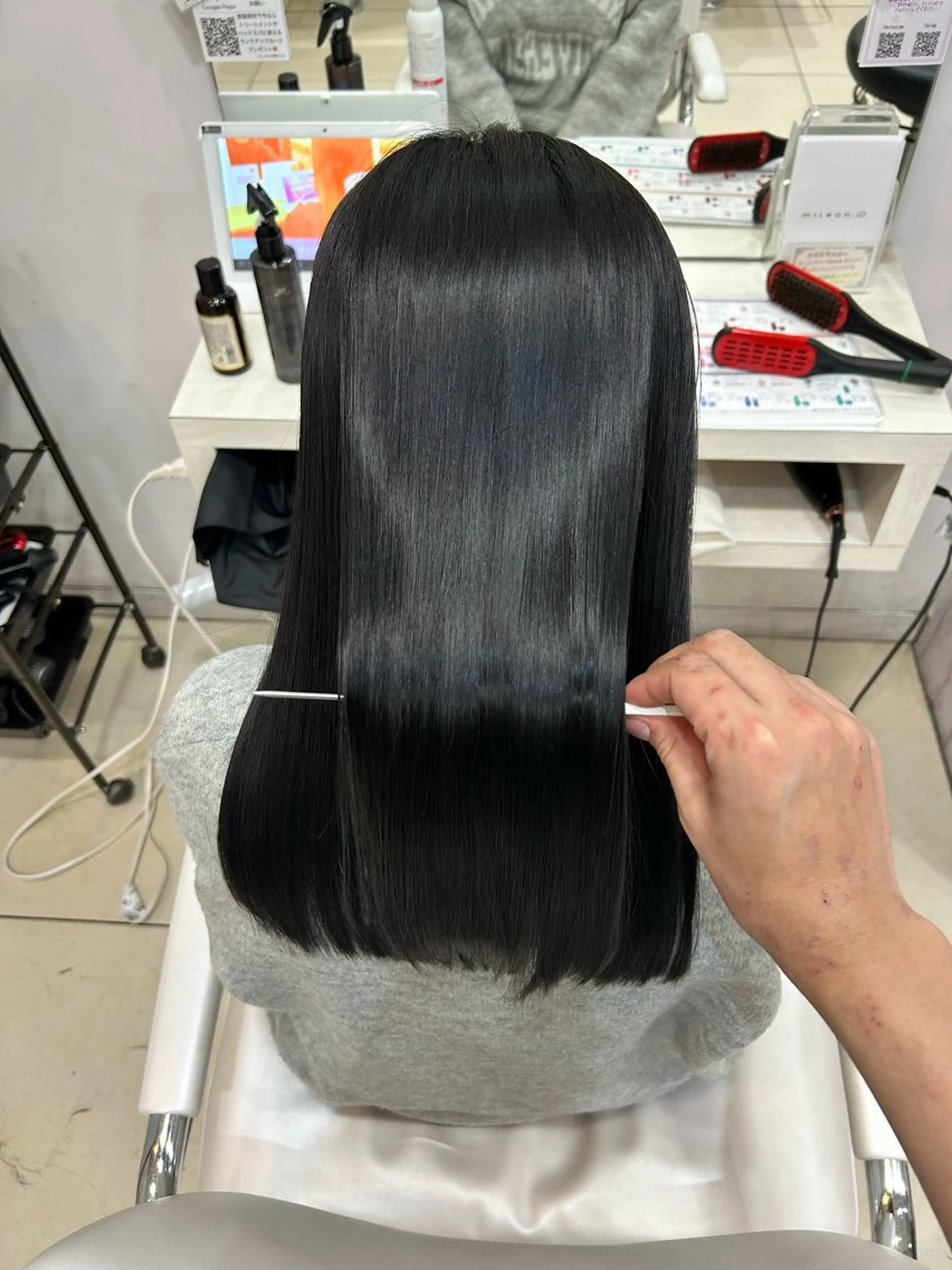 セミロング ヘアカラー トリートメント 【髪質改善カラー】 瀧田嵐士🇰🇷のヘアスタイル