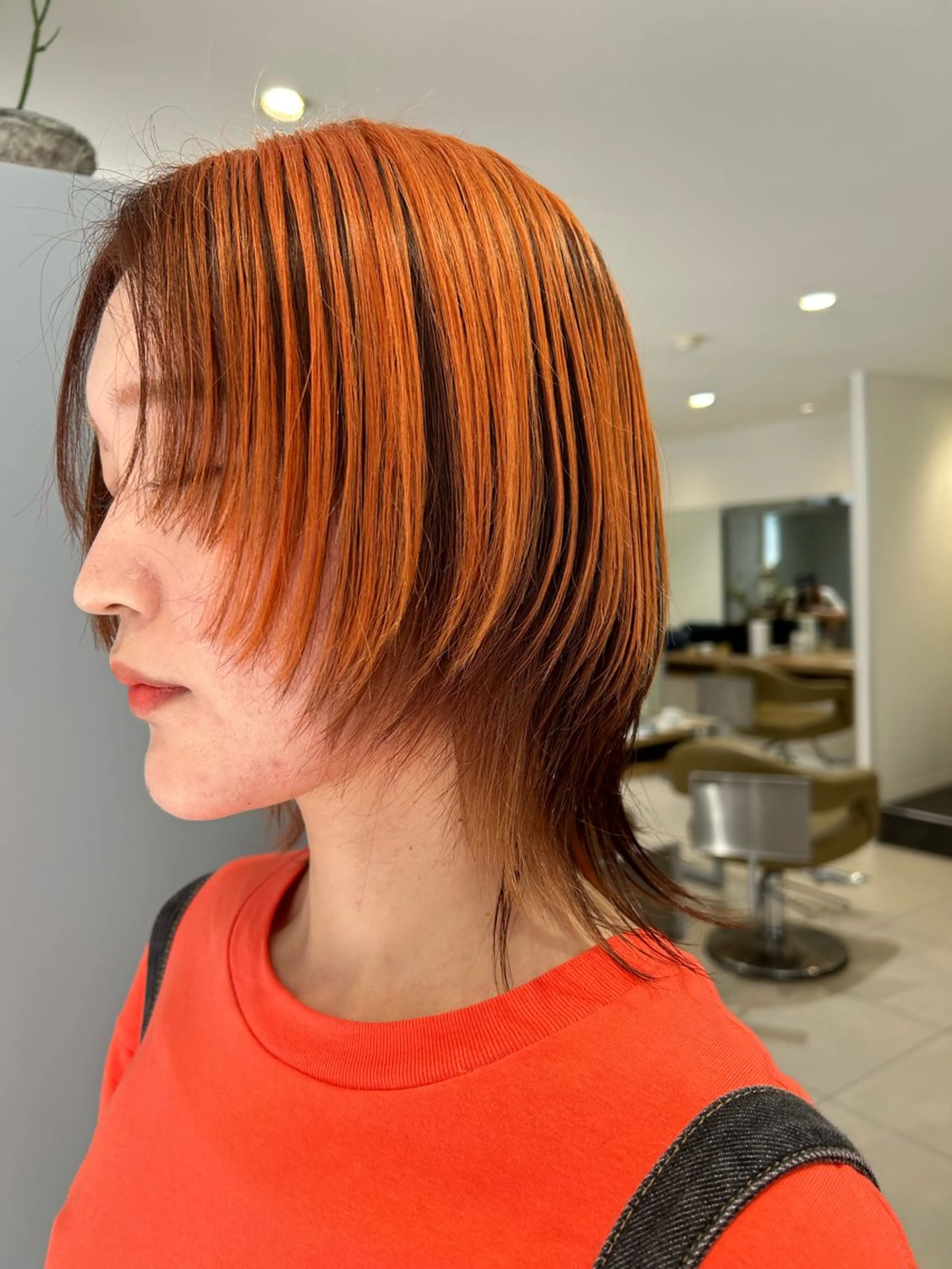 ミディアム カラー カット ヘアカラー トリートメント 🦖ミニボブ/ボブ /MOEKA🦕のヘアスタイル