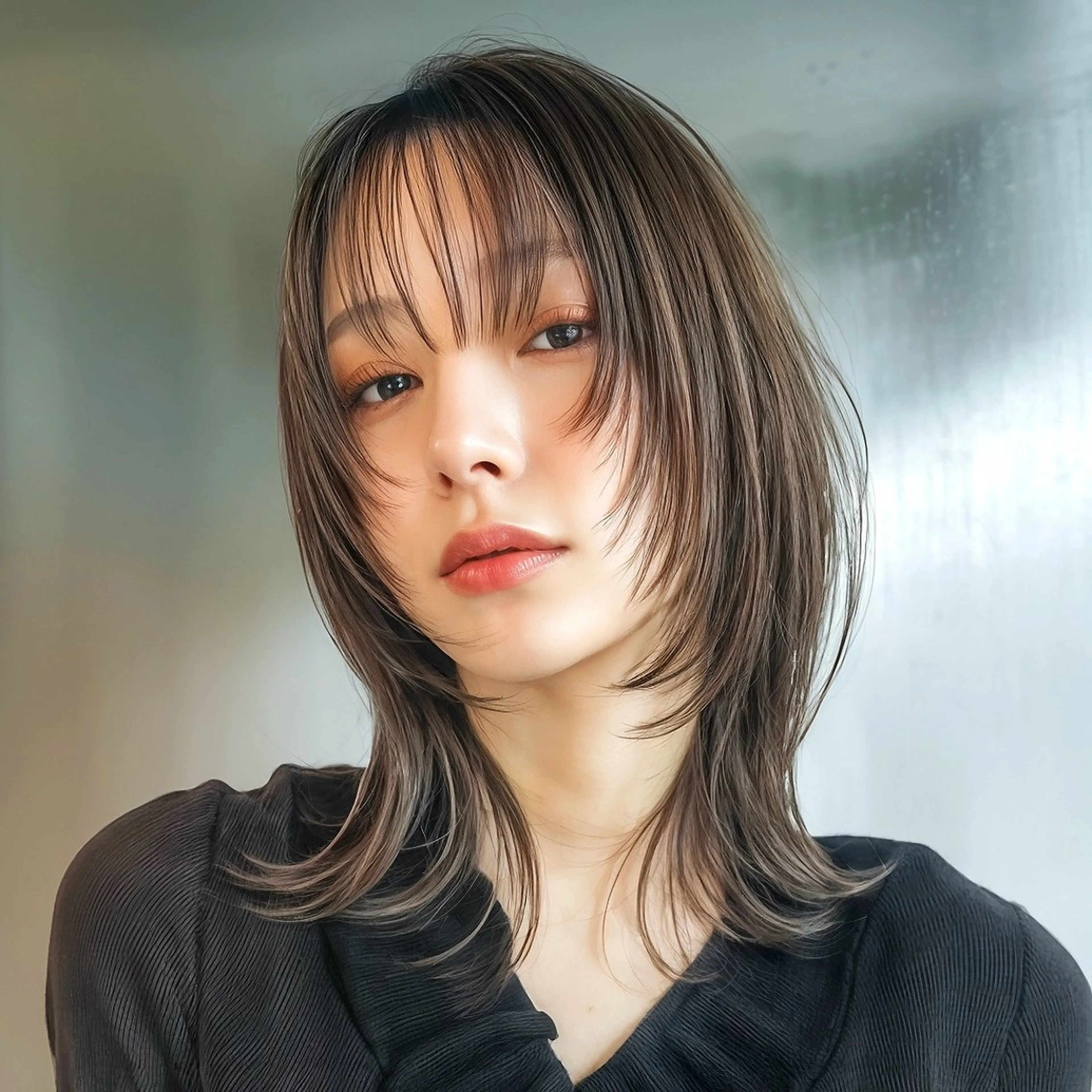 セミロング ハガ コトコのヘアスタイル