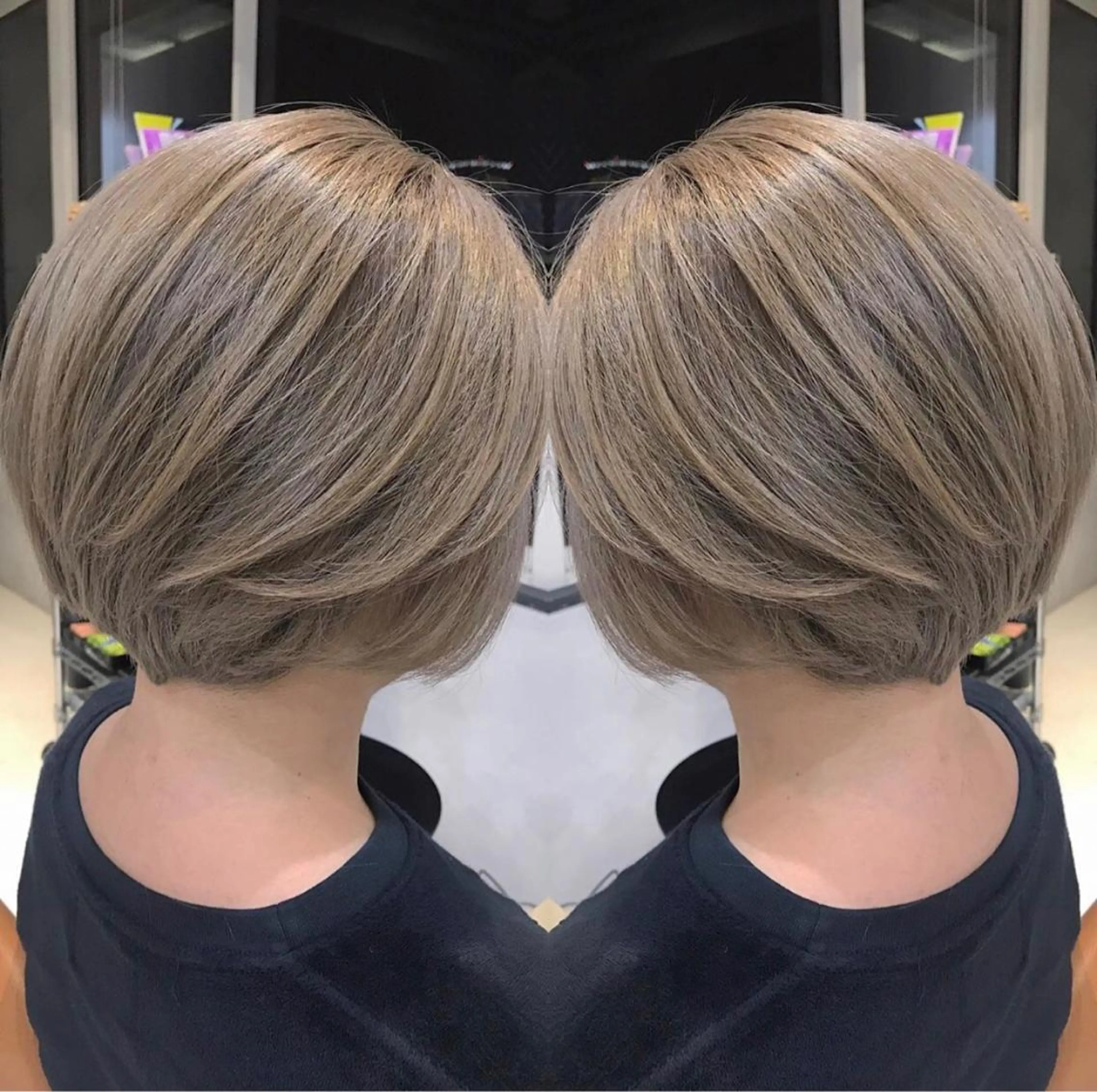 ショート カラー rollen所属・美魔女 美容師NAOのヘアスタイル