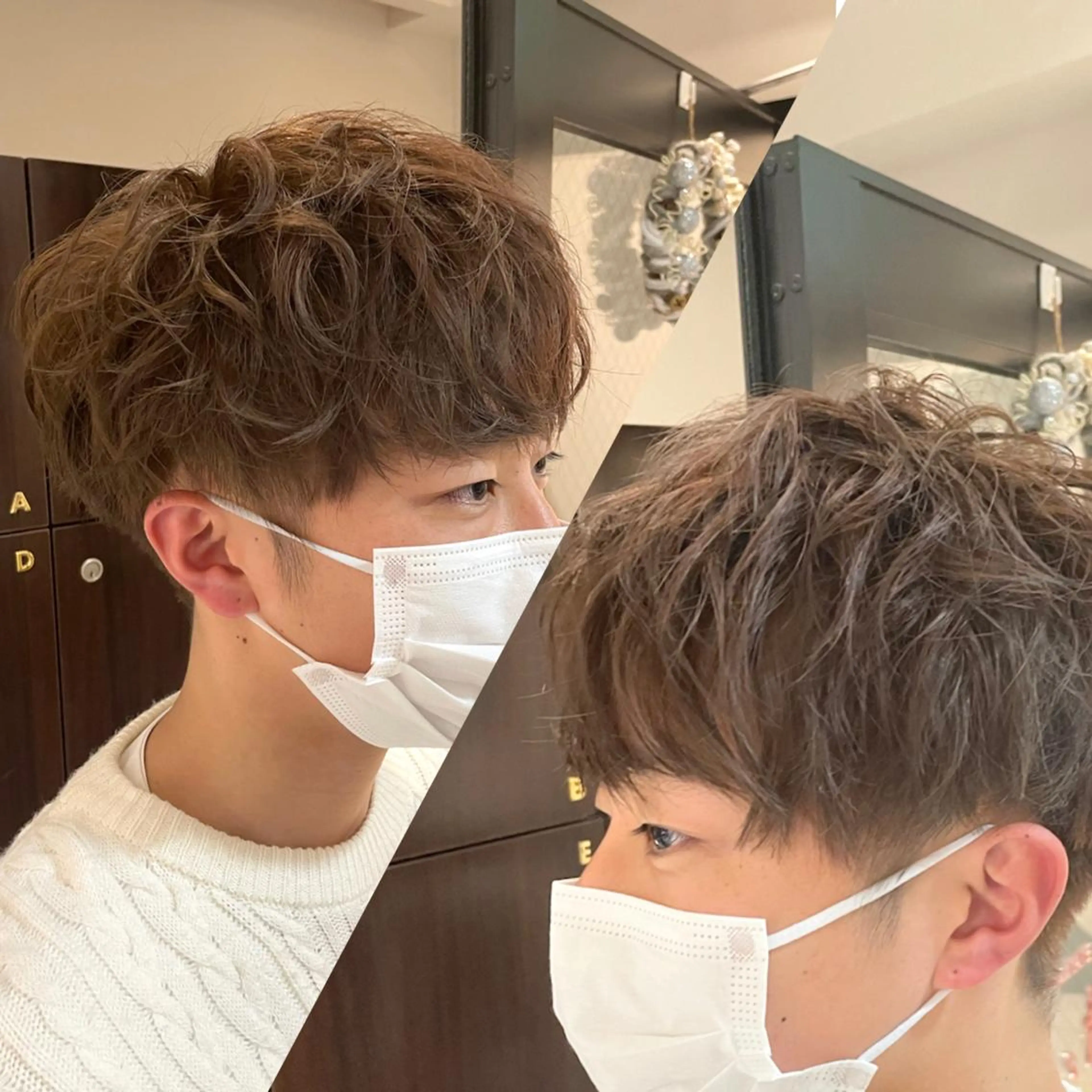 カラー パーマ メンズ メンズブリーチ ベージュカラー ブリーチ ブリーチなしカラー HARUKI MINATO Japan SENDAI所属・🌈【透明感・韓国 ヘア】がっきー🌈のヘアスタイル