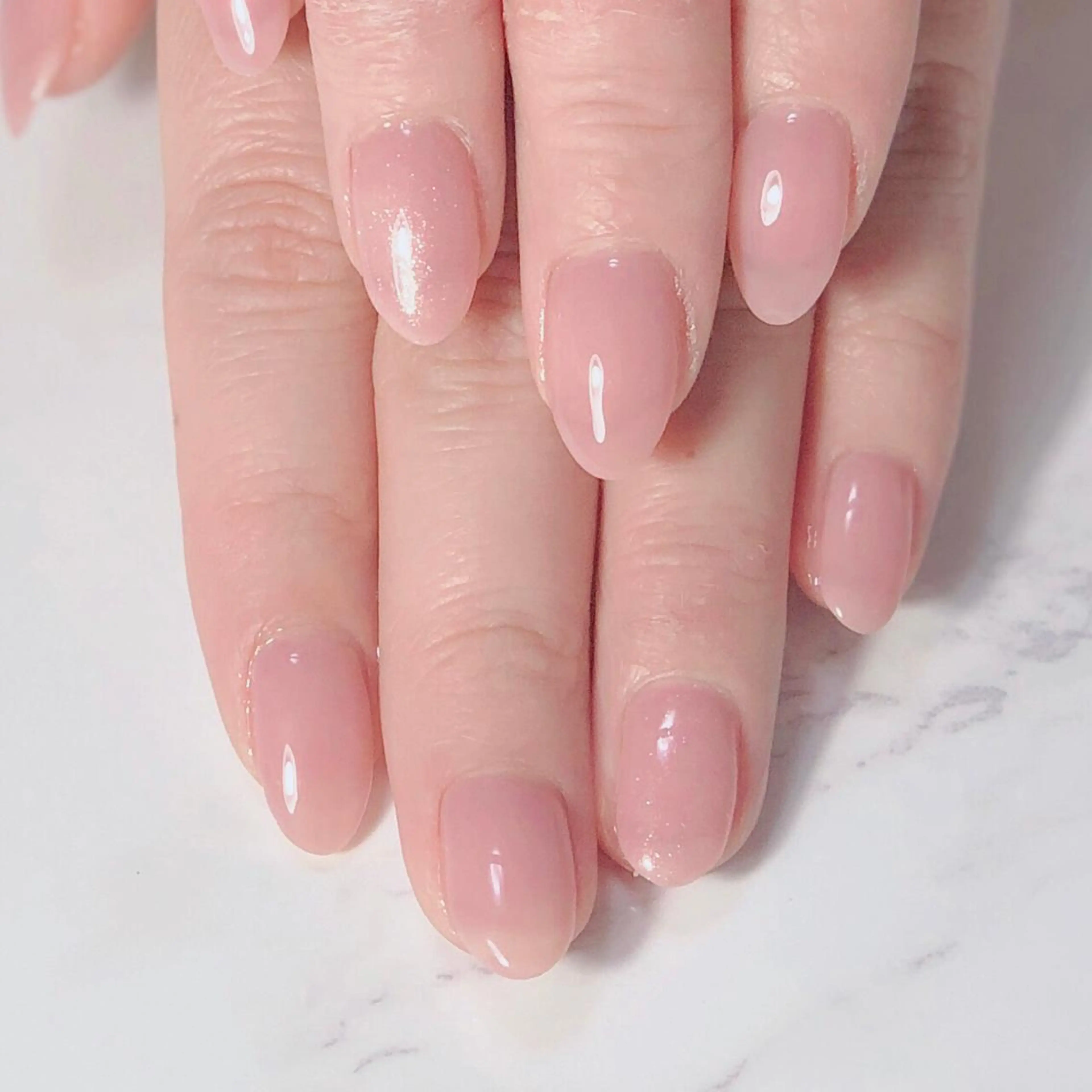 ネイル ジェルネイル オフィスネイル ワンカラーネイル ピンク 春ネイル 辻野 和枝のネイルデザイン