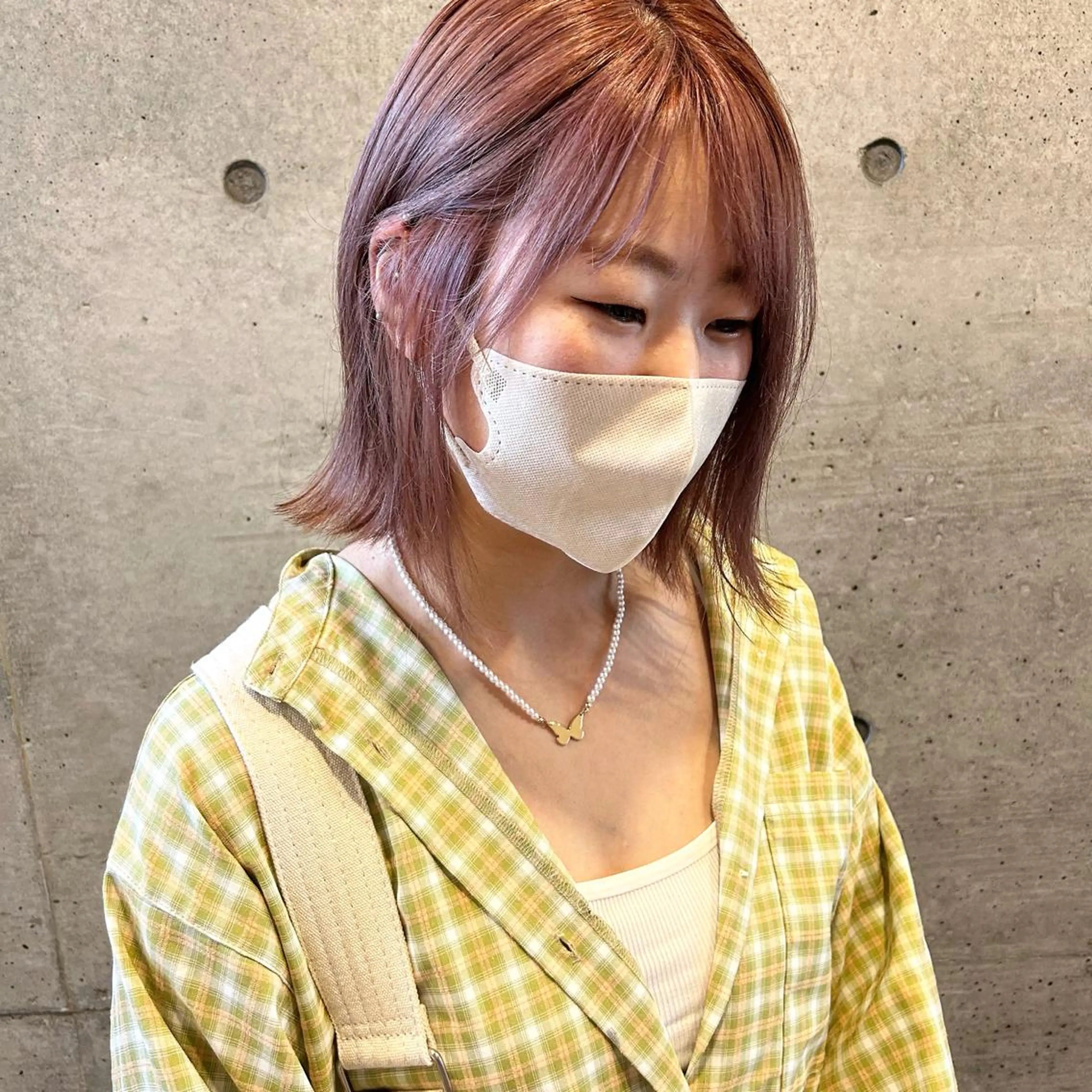 ミディアム カラー ブリーチ カット ヘアカラー トリートメント 後藤紗英/髪質改善 /オリーブベージュのヘアスタイル