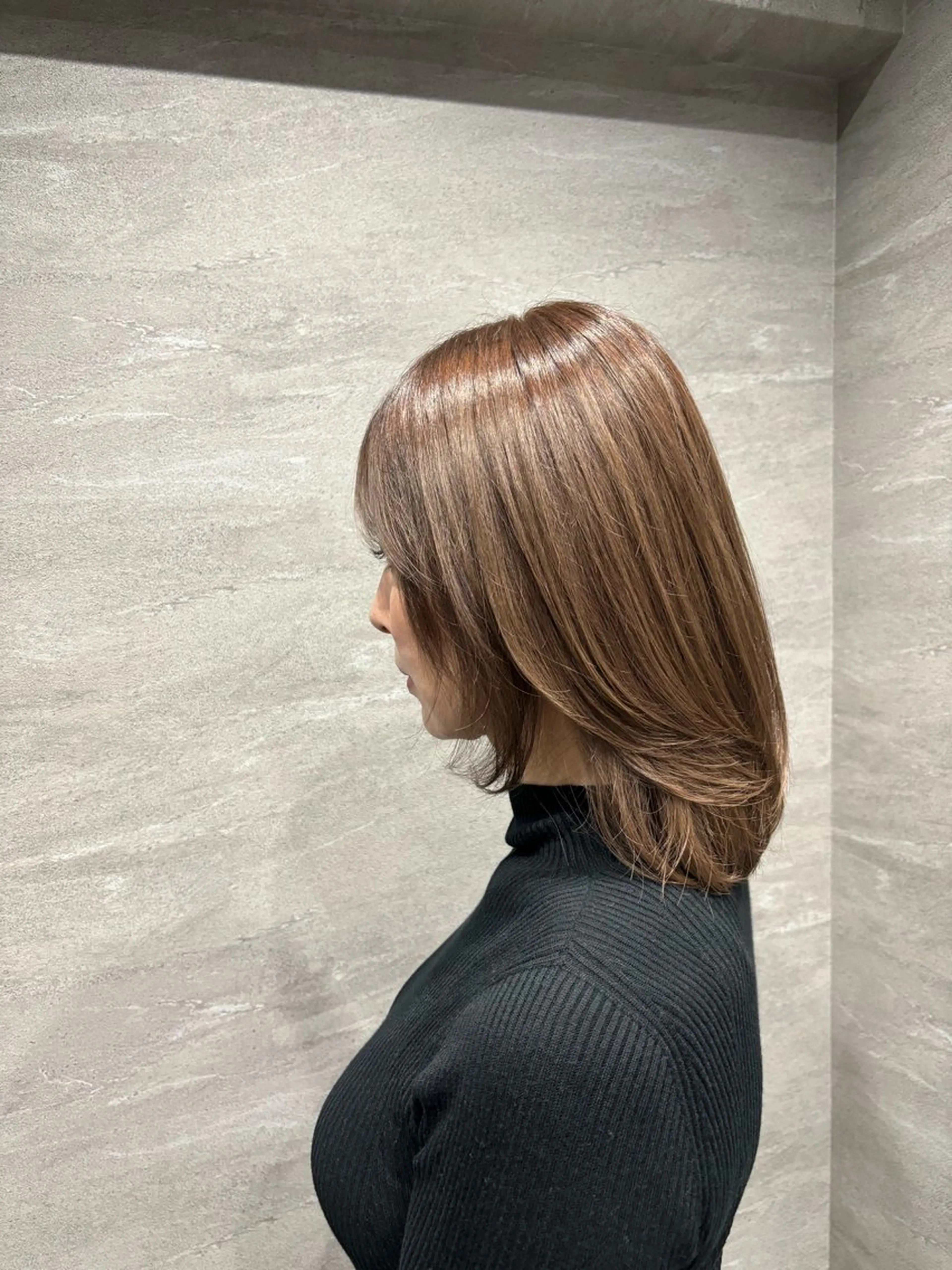 ミディアム カラー カット ヘアカラー トリートメント 永井大樹✨ 透明感カラー✨のヘアスタイル