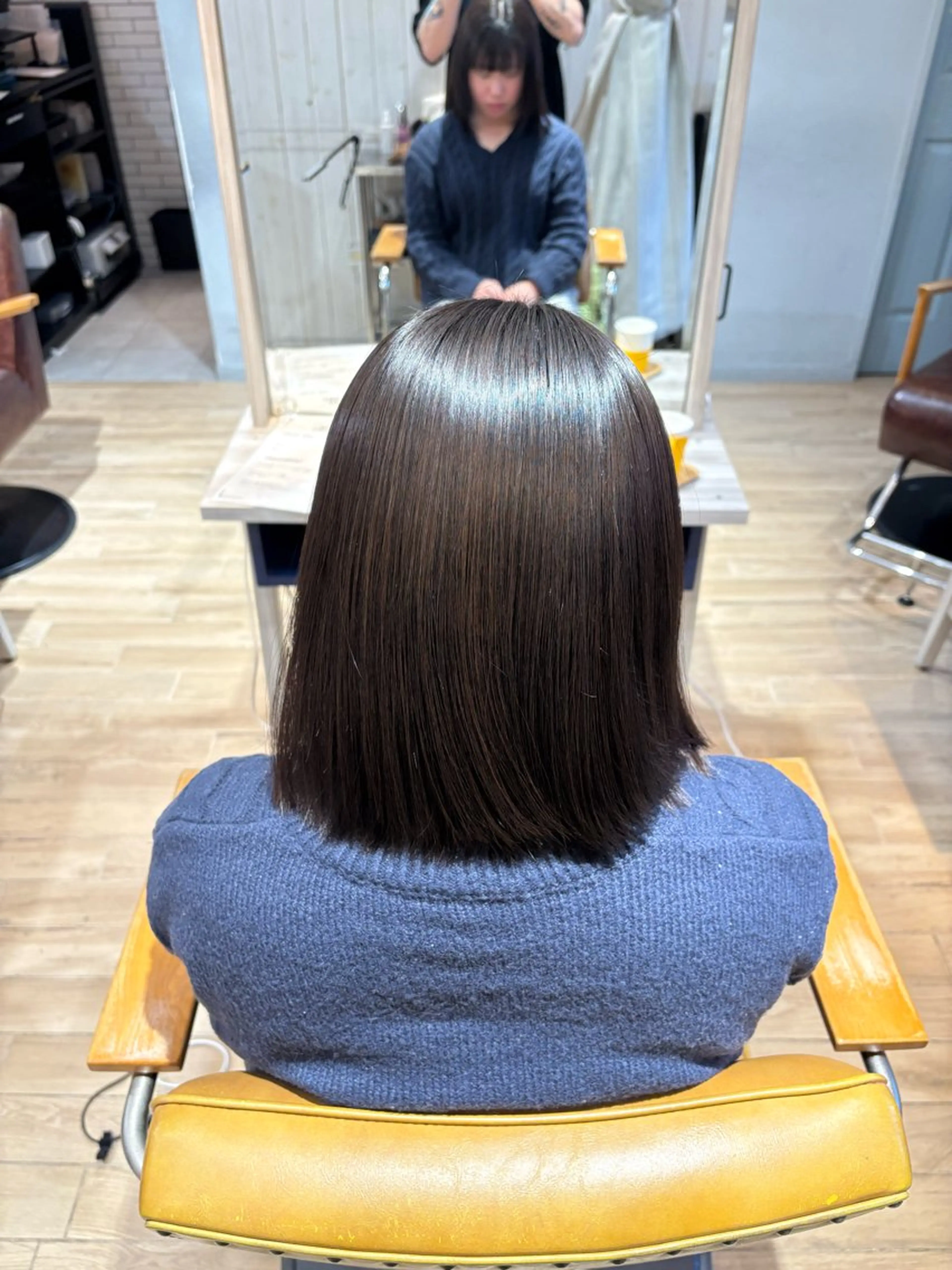 ミディアム 縮毛矯正 Reve /マキノのヘアスタイル