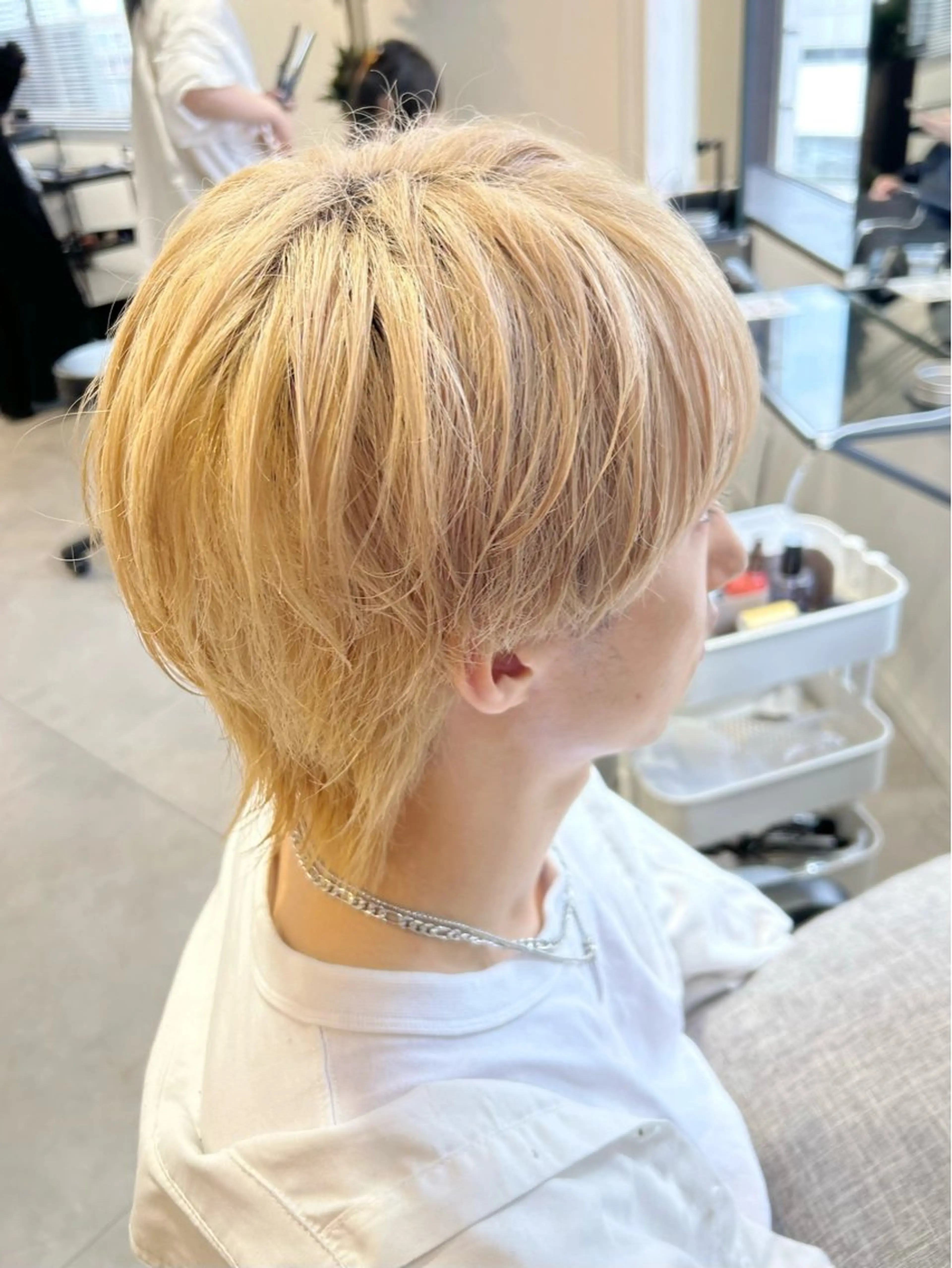 ミディアム カラー メンズ メンズ韓国風 マッシュウルフ マッシュ メンズウルフカット 韓国風ヘア 🌿池袋ボブ/美髪 縮毛矯正taigaのヘアスタイル